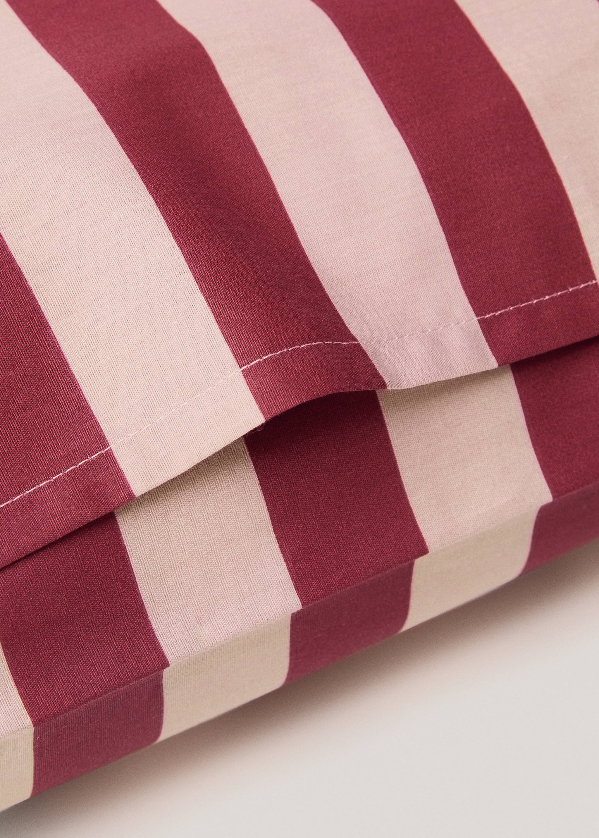 Percale cotton Kodak-striped pillowcase 60x60cm - Details of the article 3