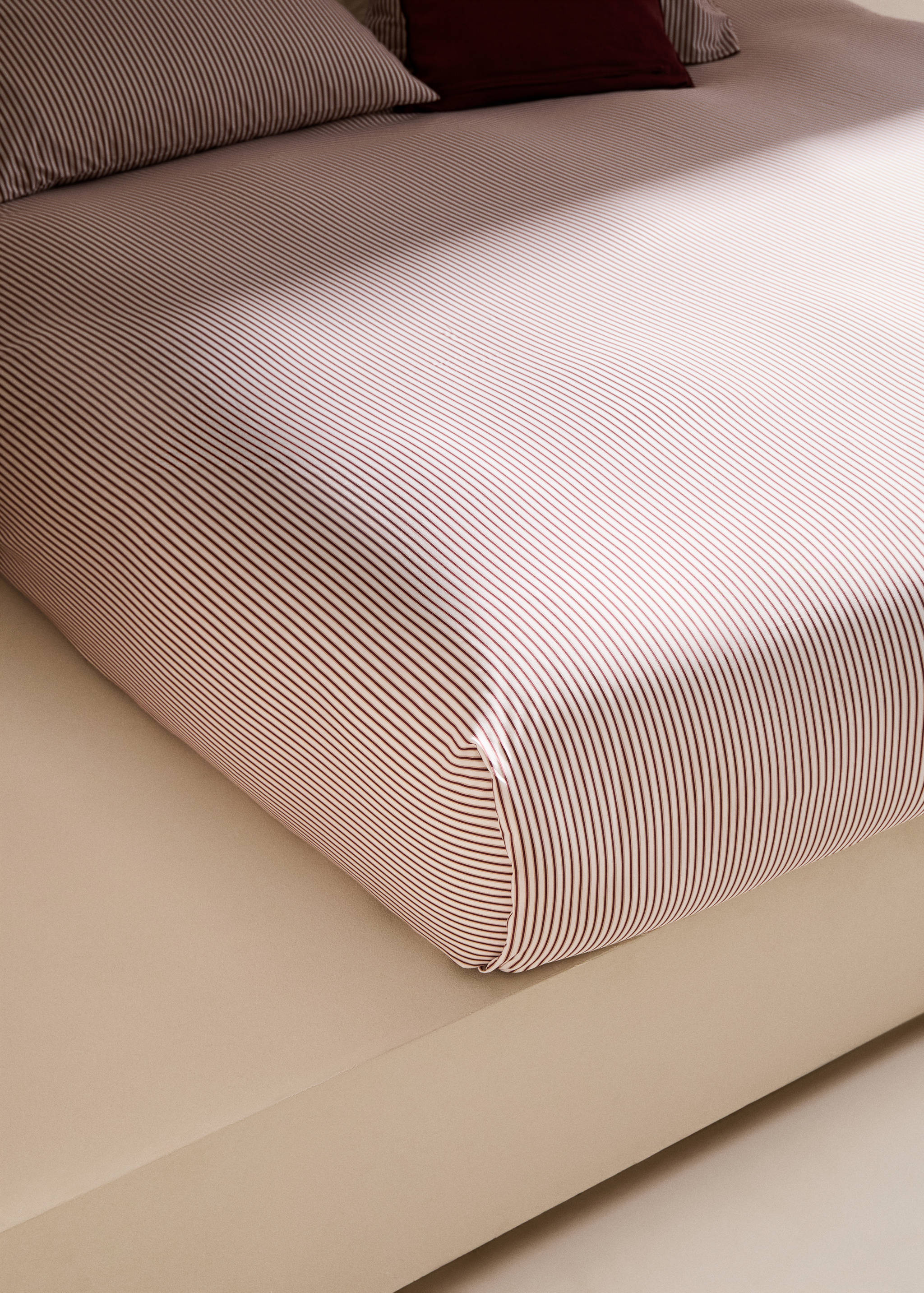 Percale cotton striped duvet cover for 135cm bed - Details of the article 7