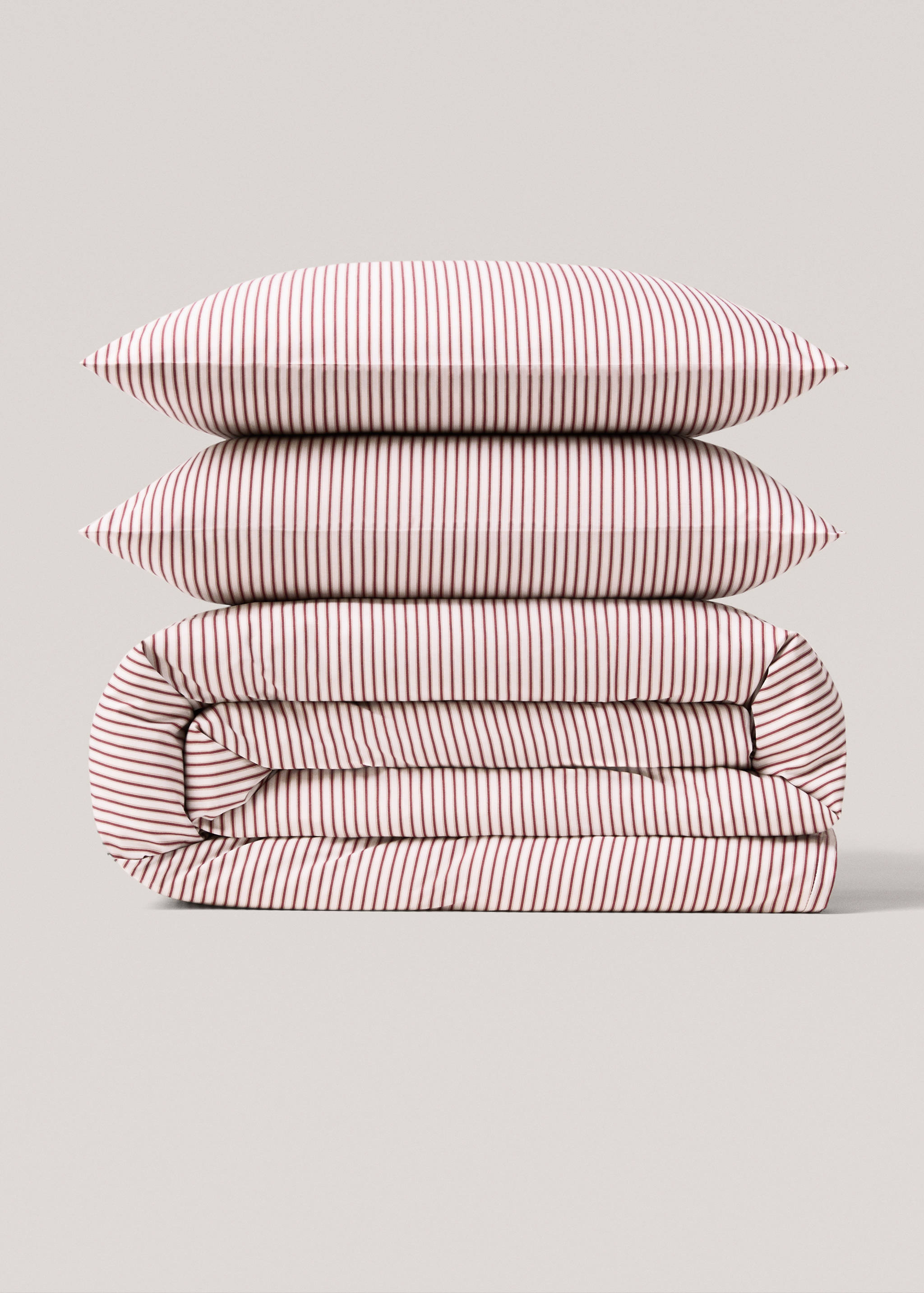 Percale cotton striped duvet cover for 135cm bed - Article without model