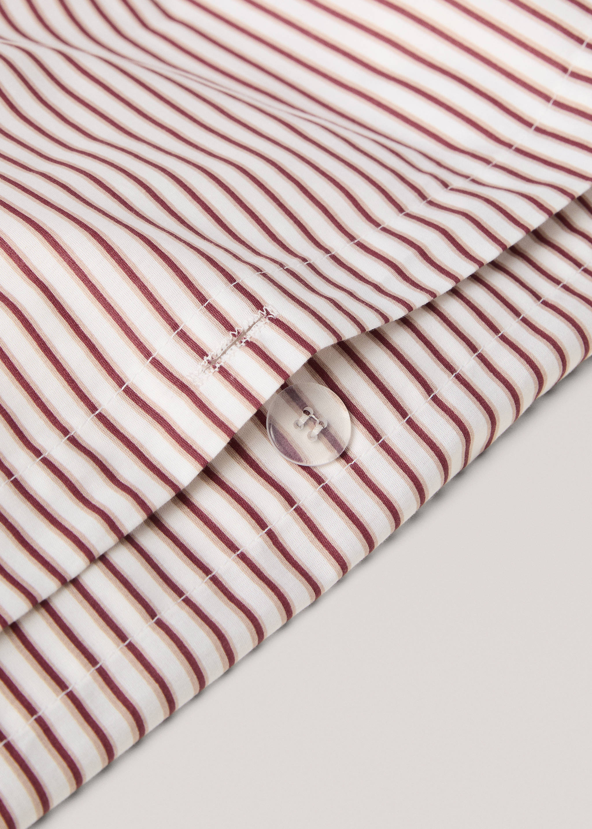 Percale cotton striped duvet cover for 135cm bed - Details of the article 1