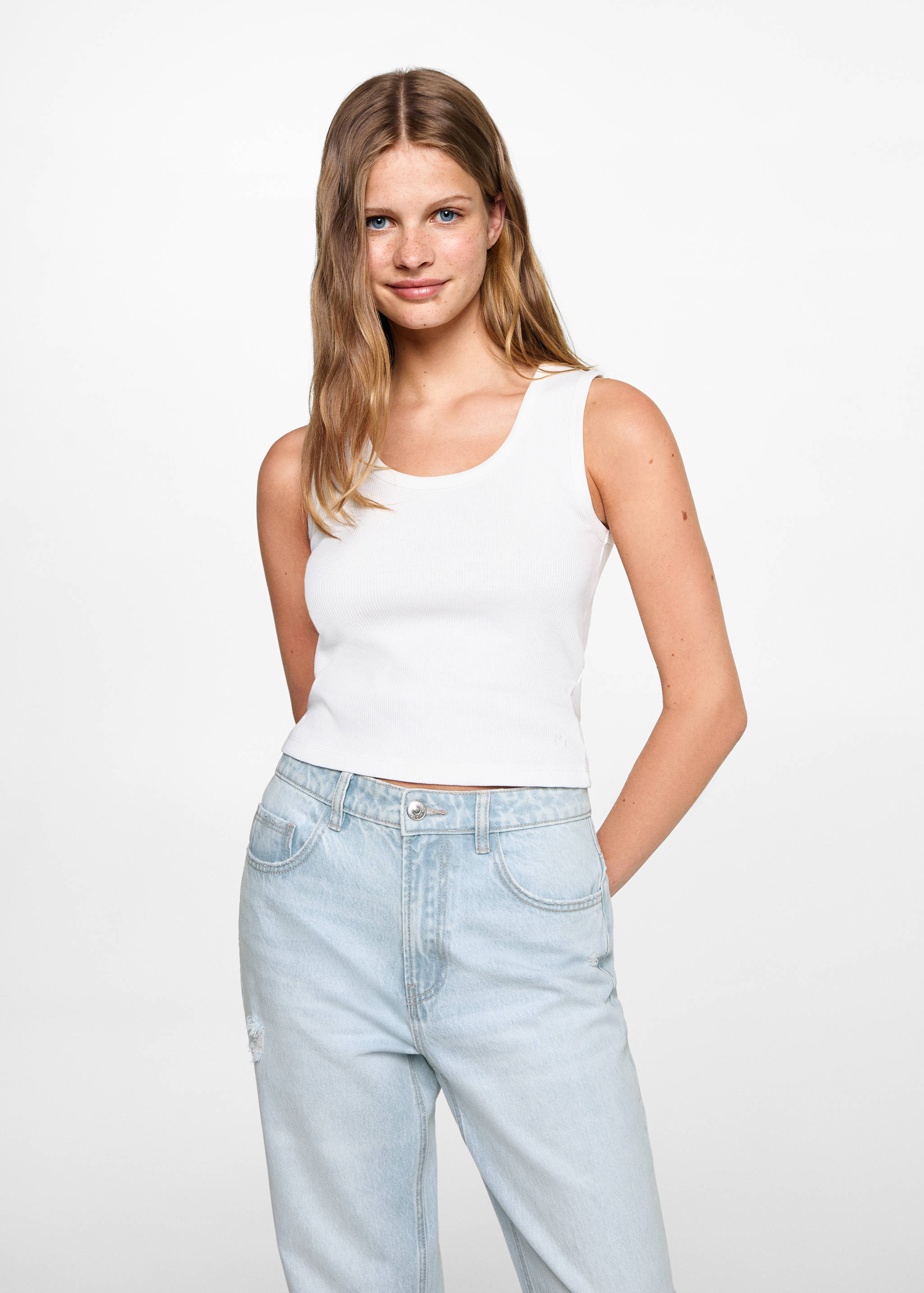 Jean straight-fit déchirures - Détail de l'article 1