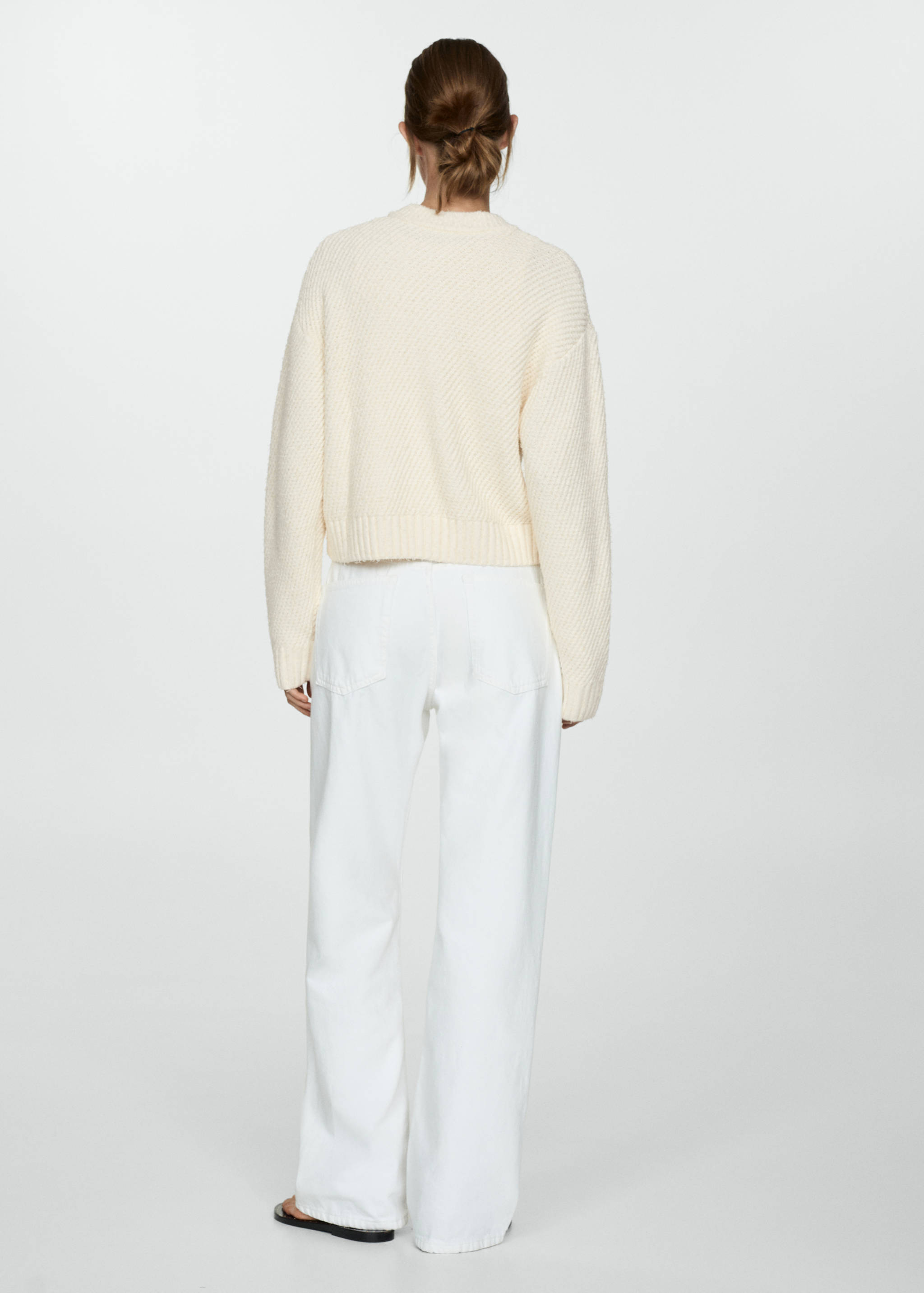 Knitted jacket with zip - Reverse of the article