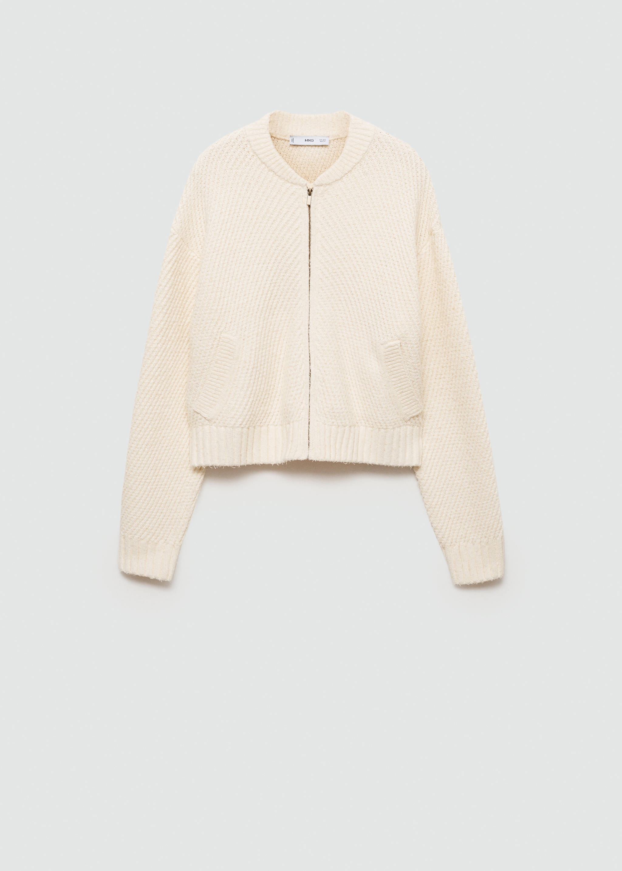 Knitted jacket with zip - Article without model