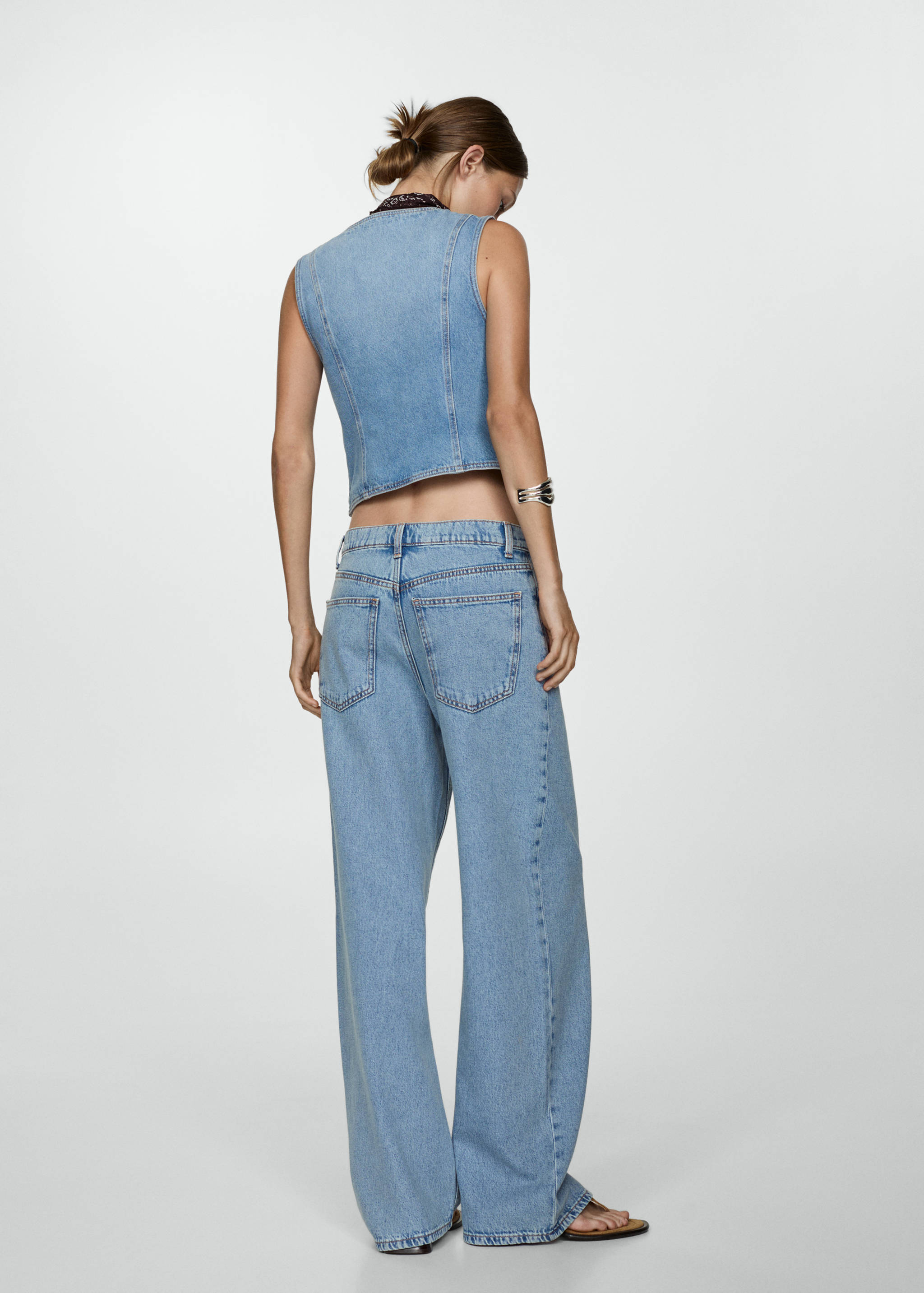 Wideleg loose low-rise jeans - Achterkant van het artikel