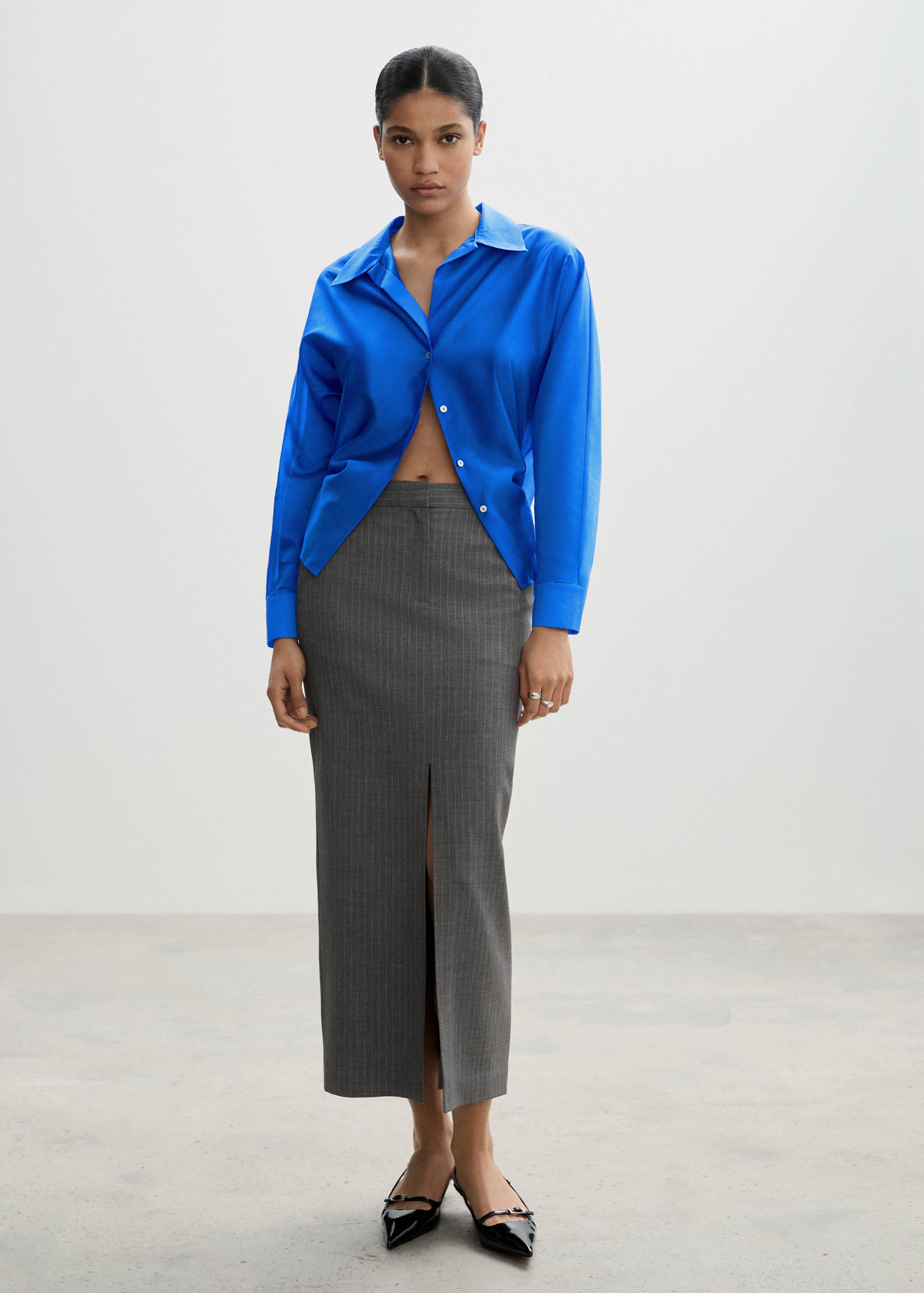 Satin lyocell shirt - General plane