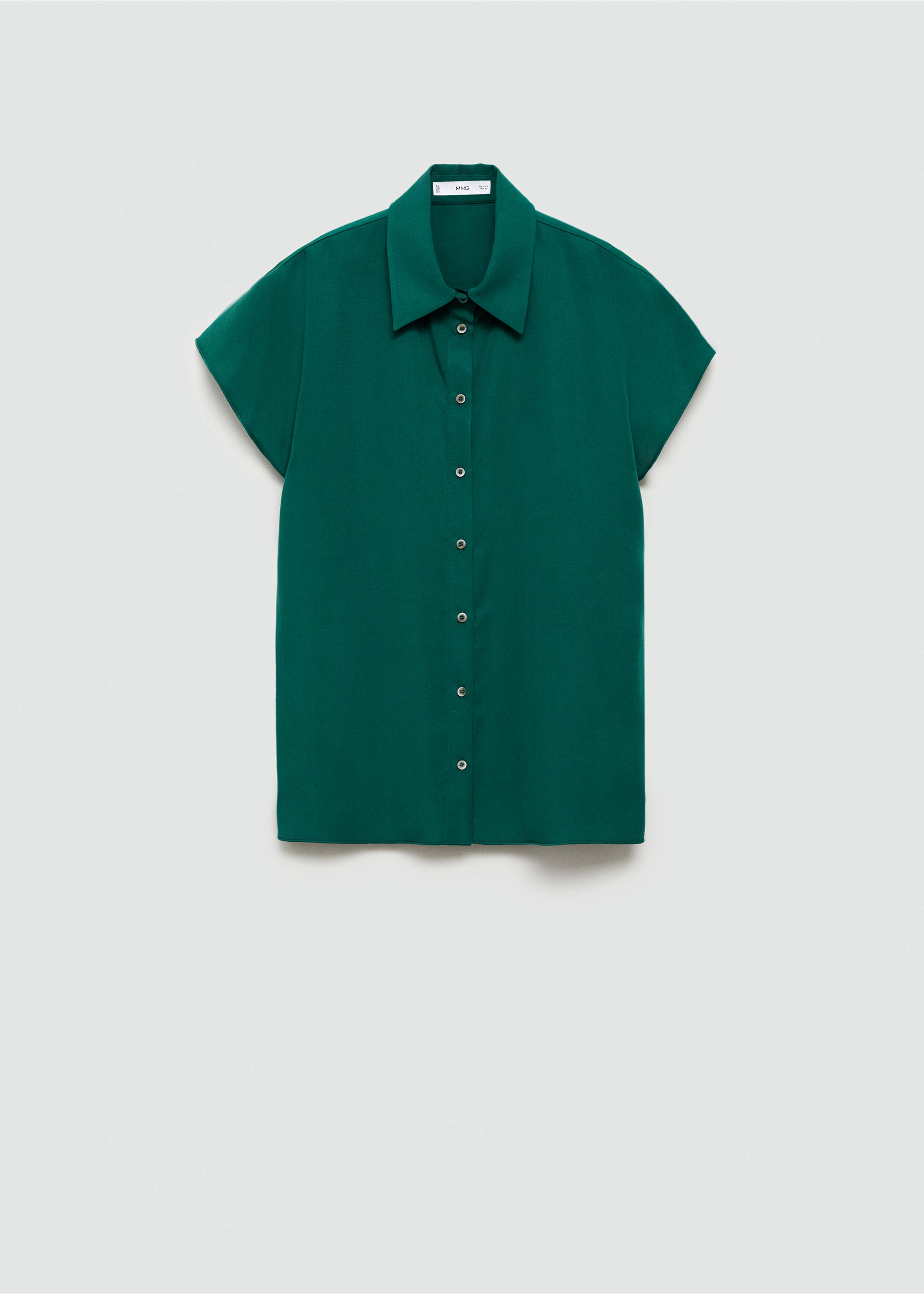 Short-sleeved lyocell shirt - Изделие без модели, Зеленый. Ref: 77014034-00.