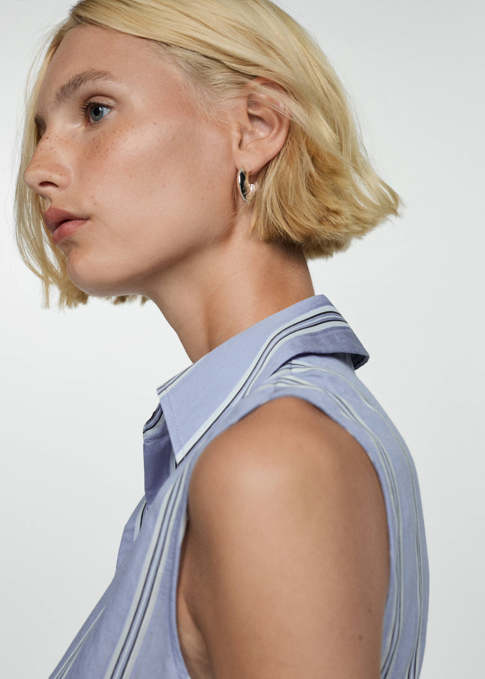 Draped shirt dress - Details of the article 1