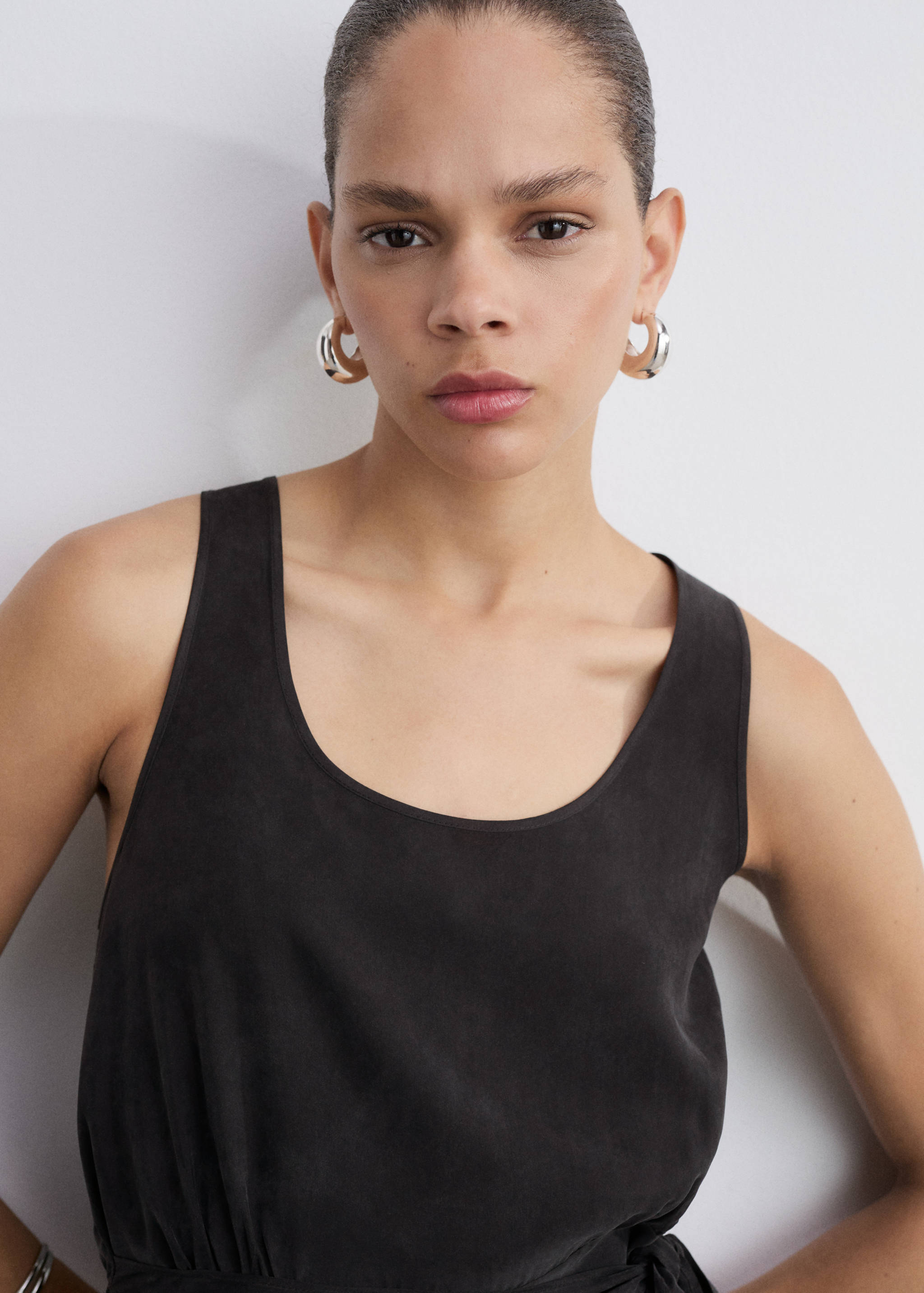 Vestido cupro nudo lateral - Detalle del artículo 1