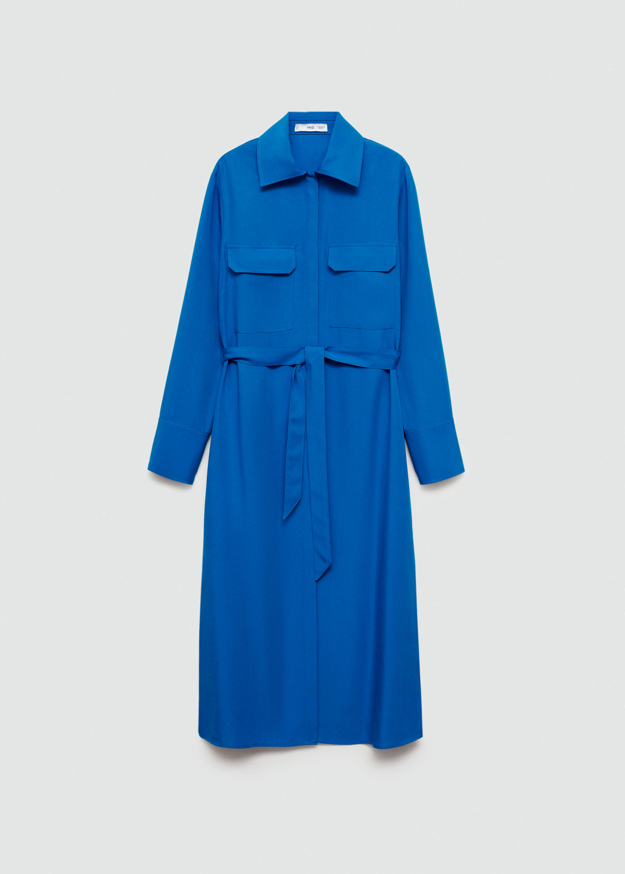 Lyocell shirt dress with bow - Article without model