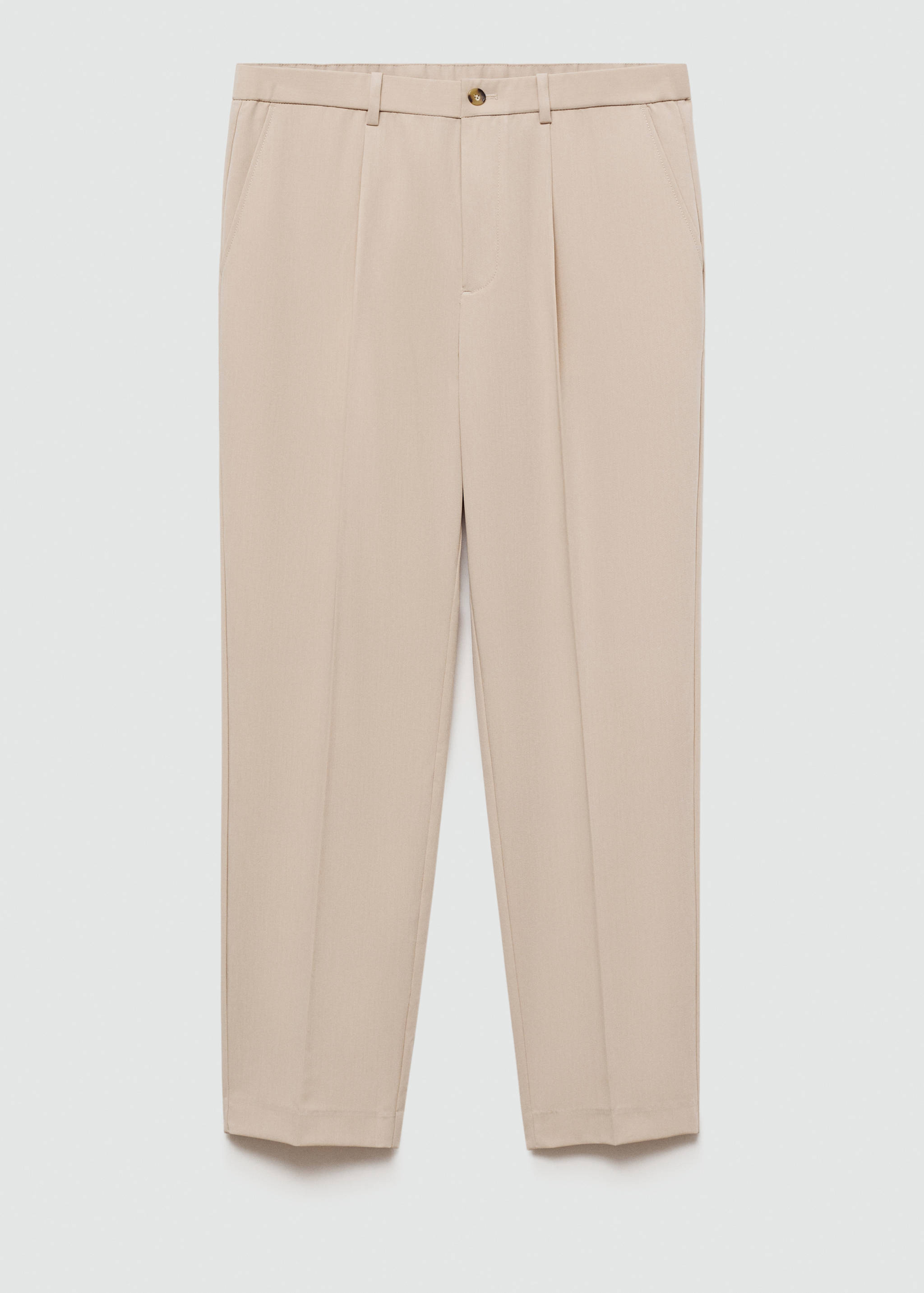 Regular-fit pleated flowy pants - Article without model