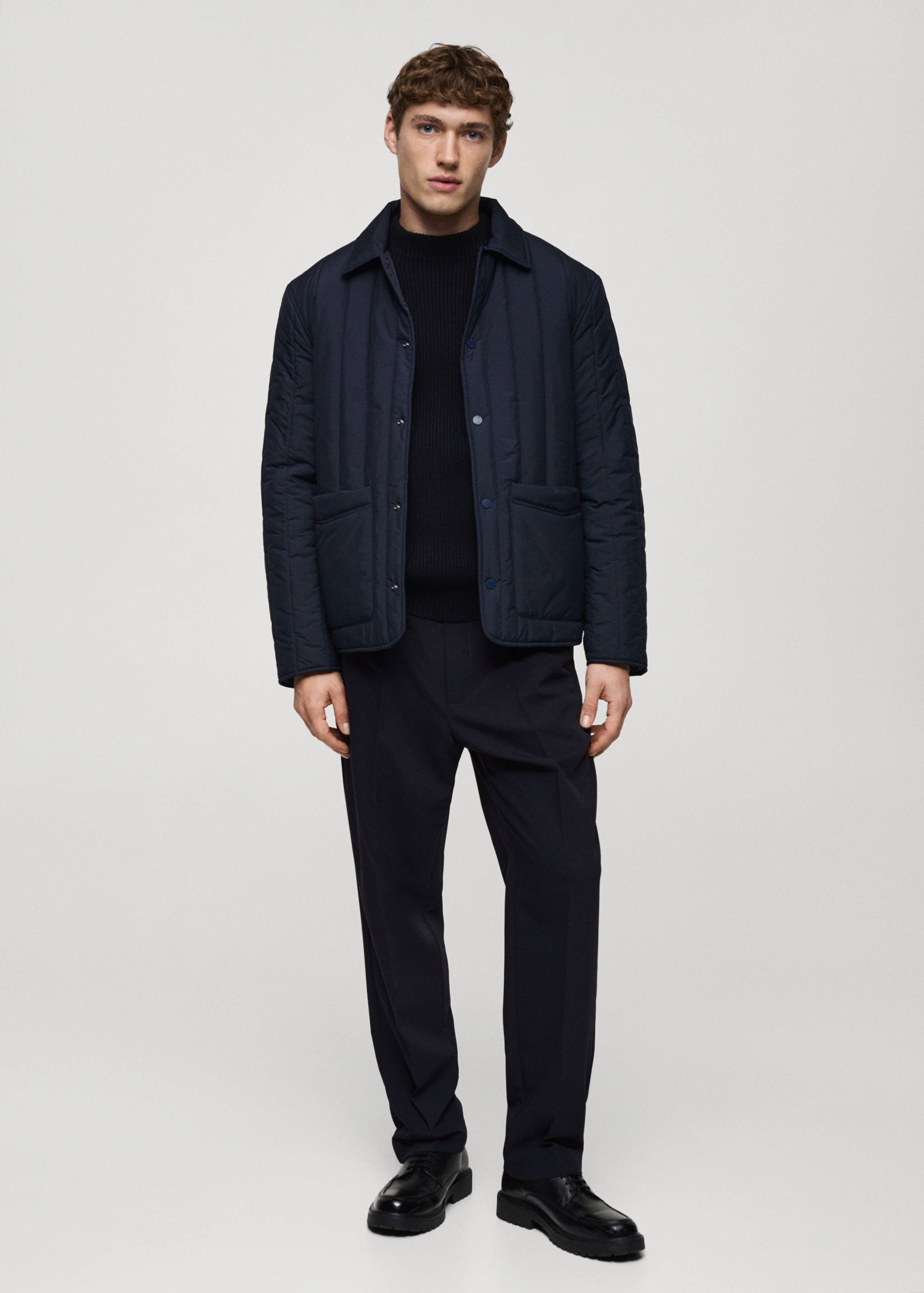 Regular-fit pleated flowy pants - General plane