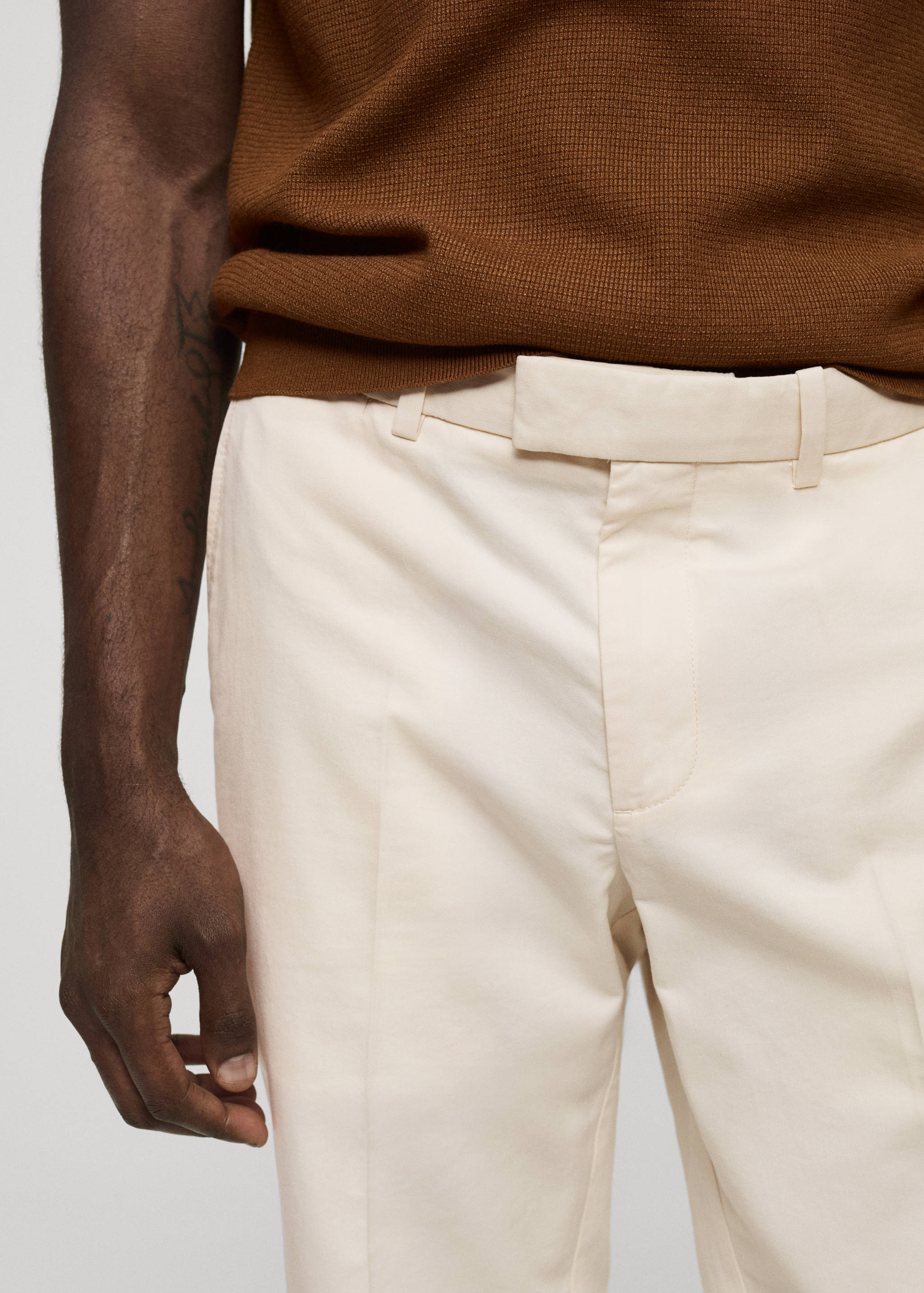 Pantalón regular fit algodón tencel - Detalle del artículo 1