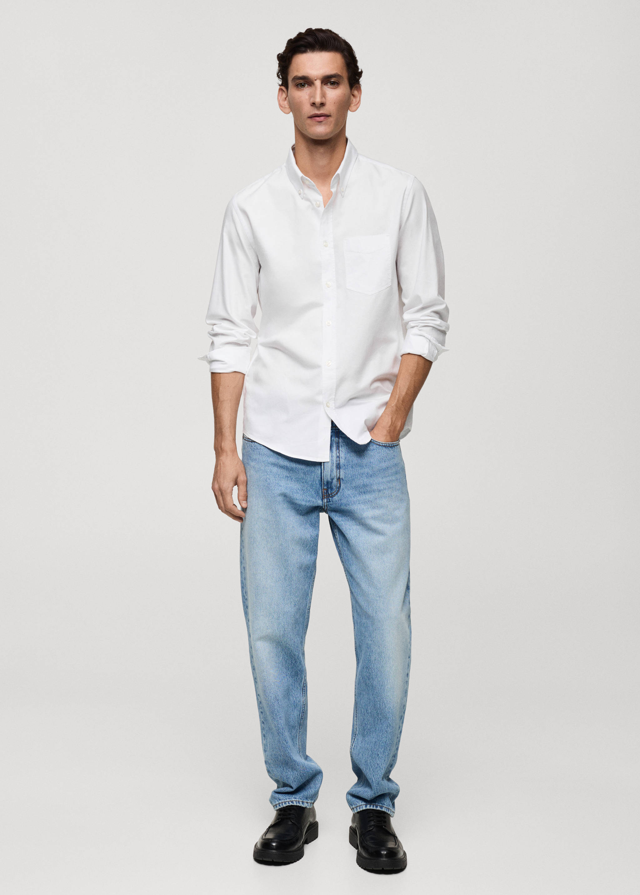 Regular fit Oxford cotton shirt - General plane