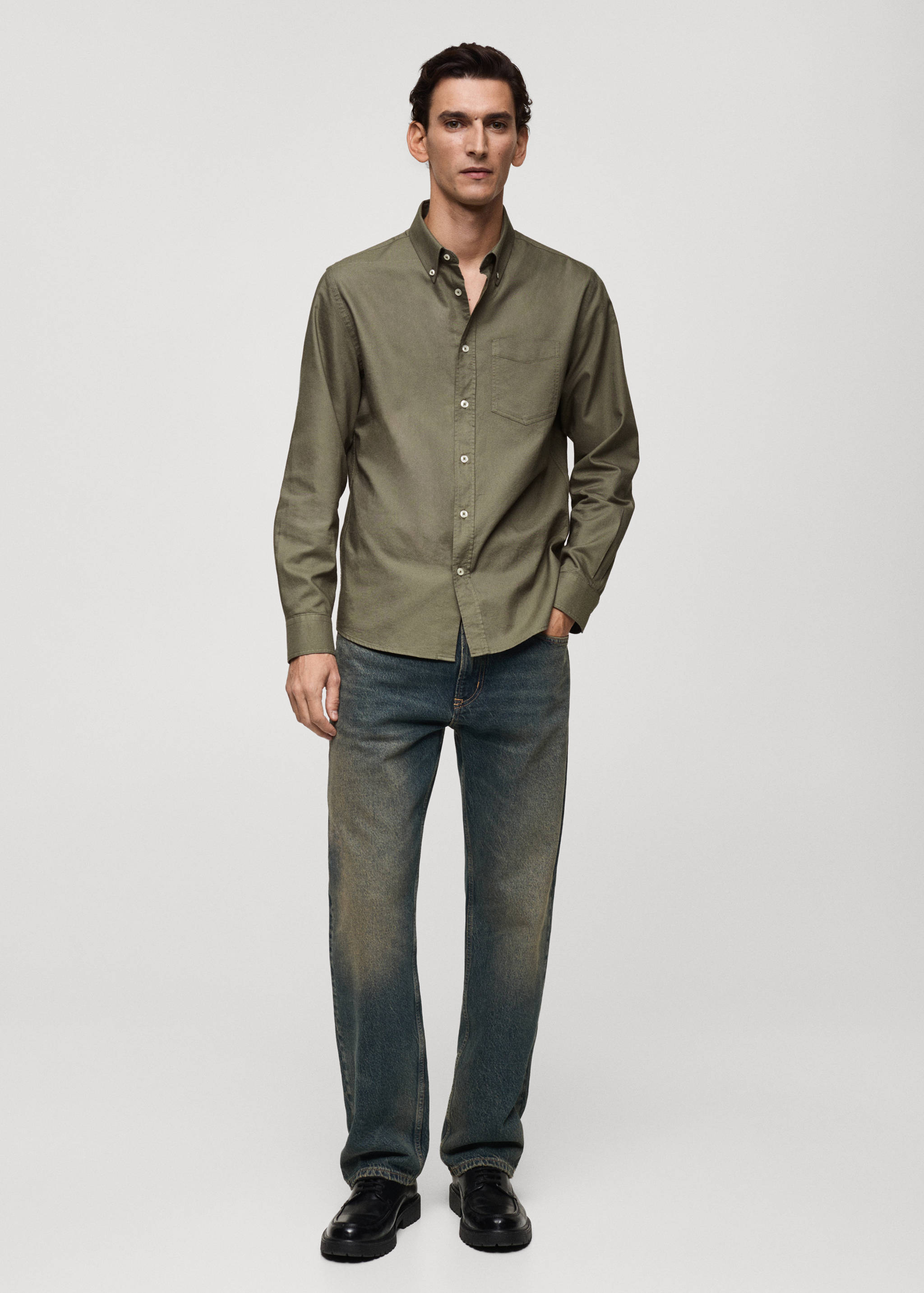 Regular fit Oxford cotton shirt - General plane