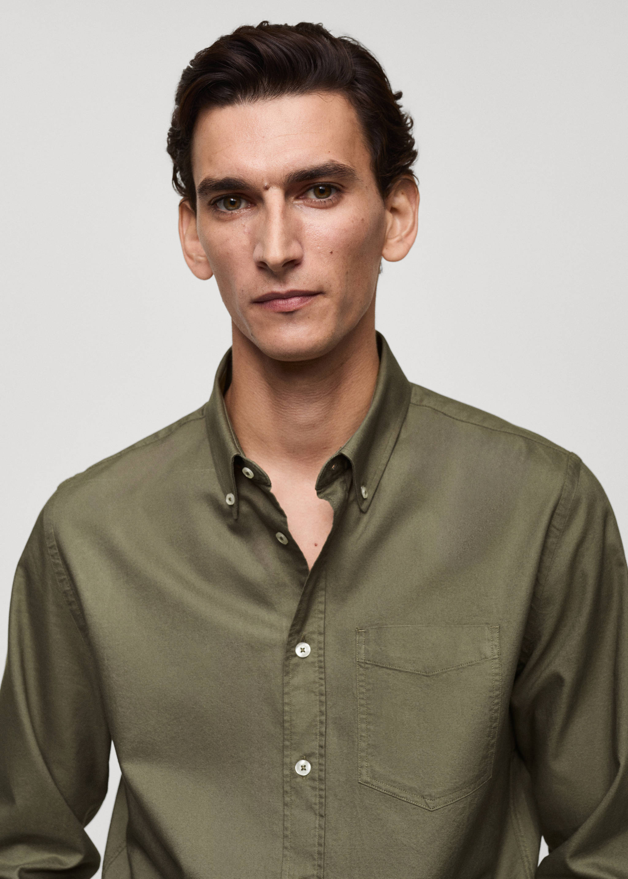 Regular fit Oxford cotton shirt - Details of the article 1