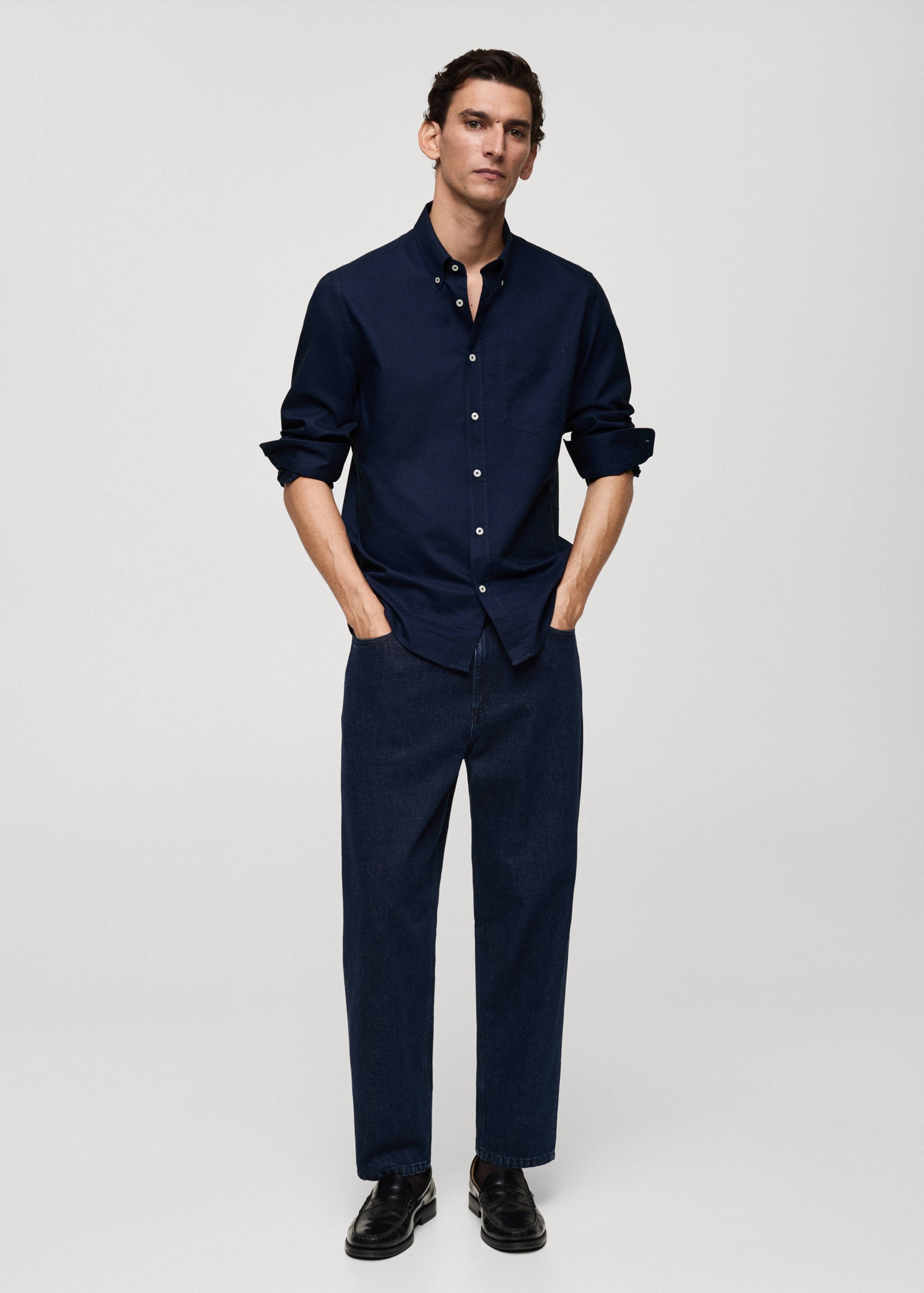 Regular fit Oxford cotton shirt - General plane