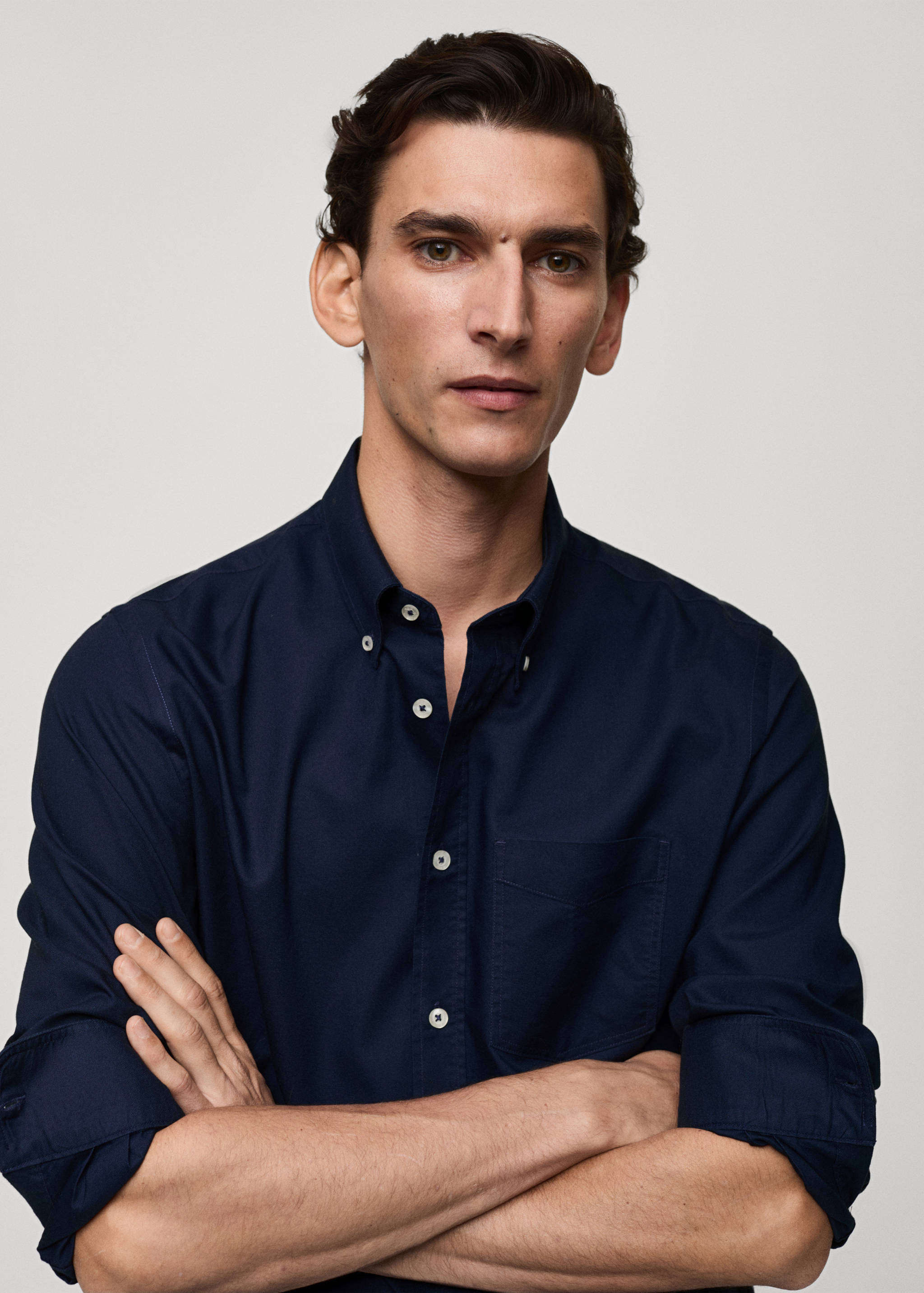 Regular fit Oxford cotton shirt - Details of the article 1