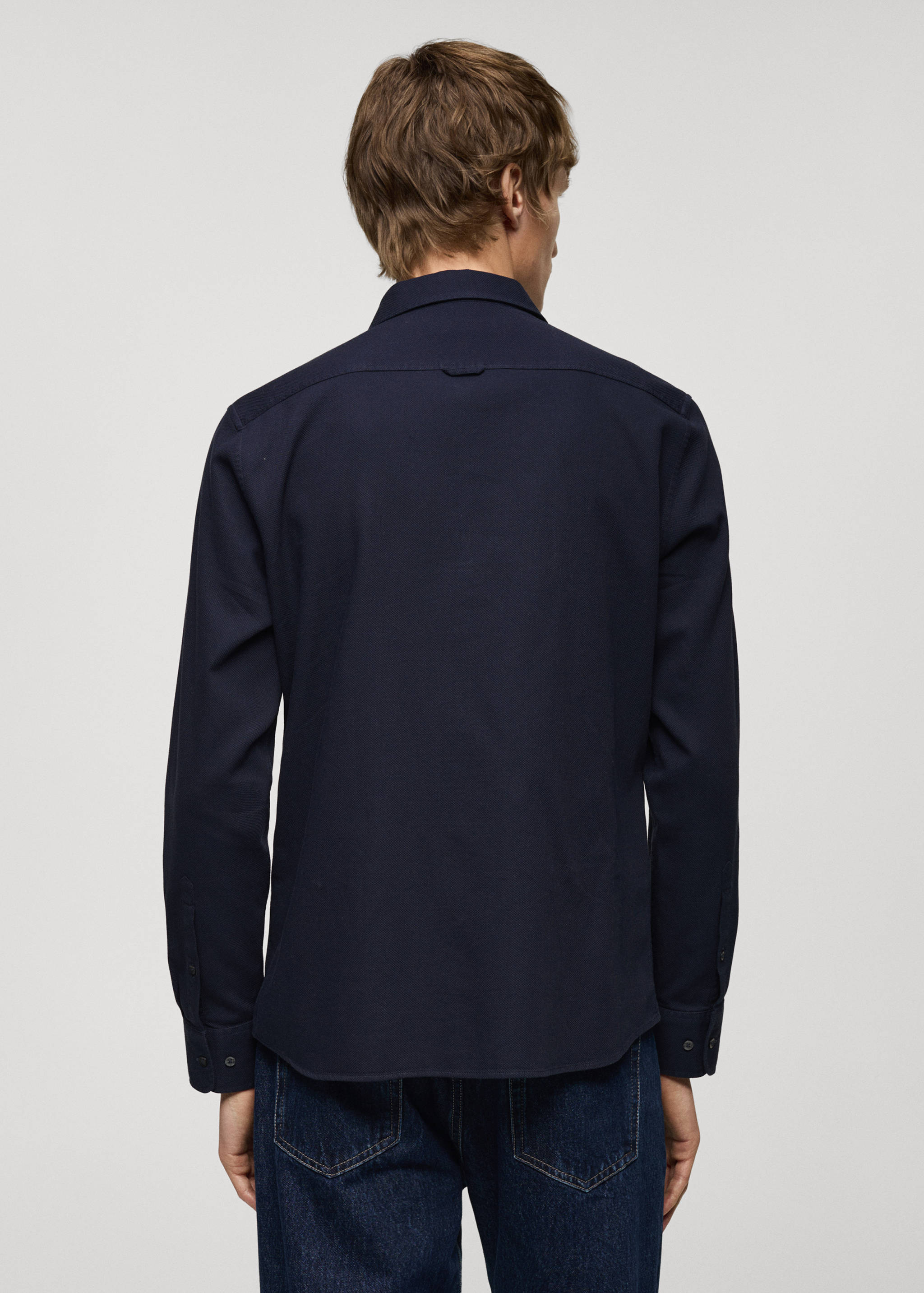 100%棉质常规版型结构衬衫 - null