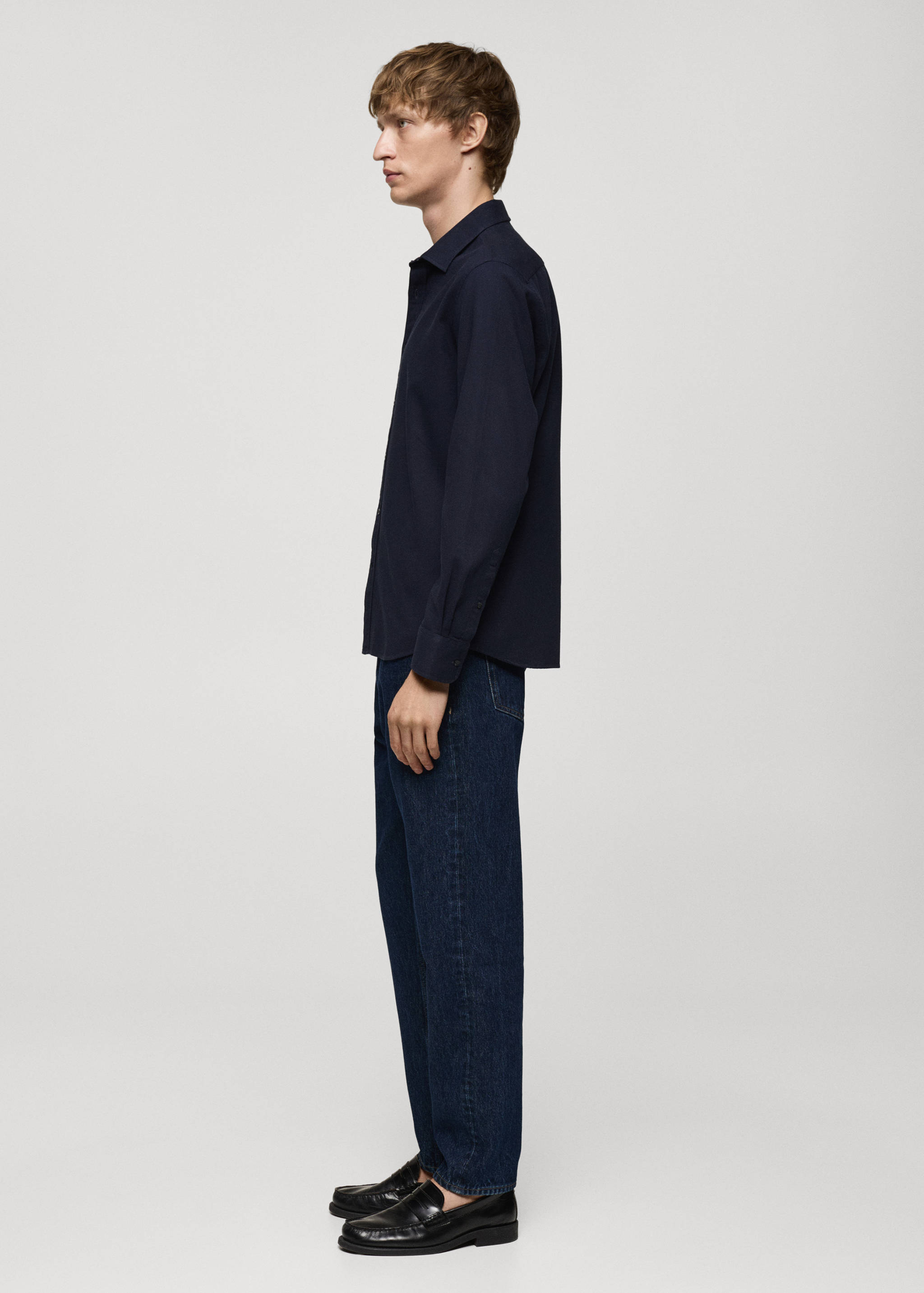 100%棉质常规版型结构衬衫 - null