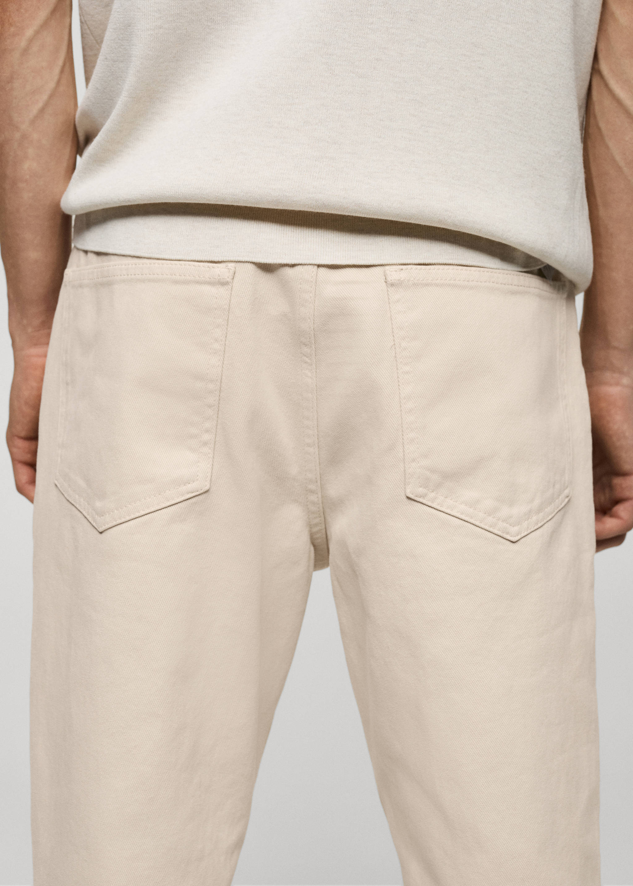 Pleated tapered fit jeans - Details of the article 6