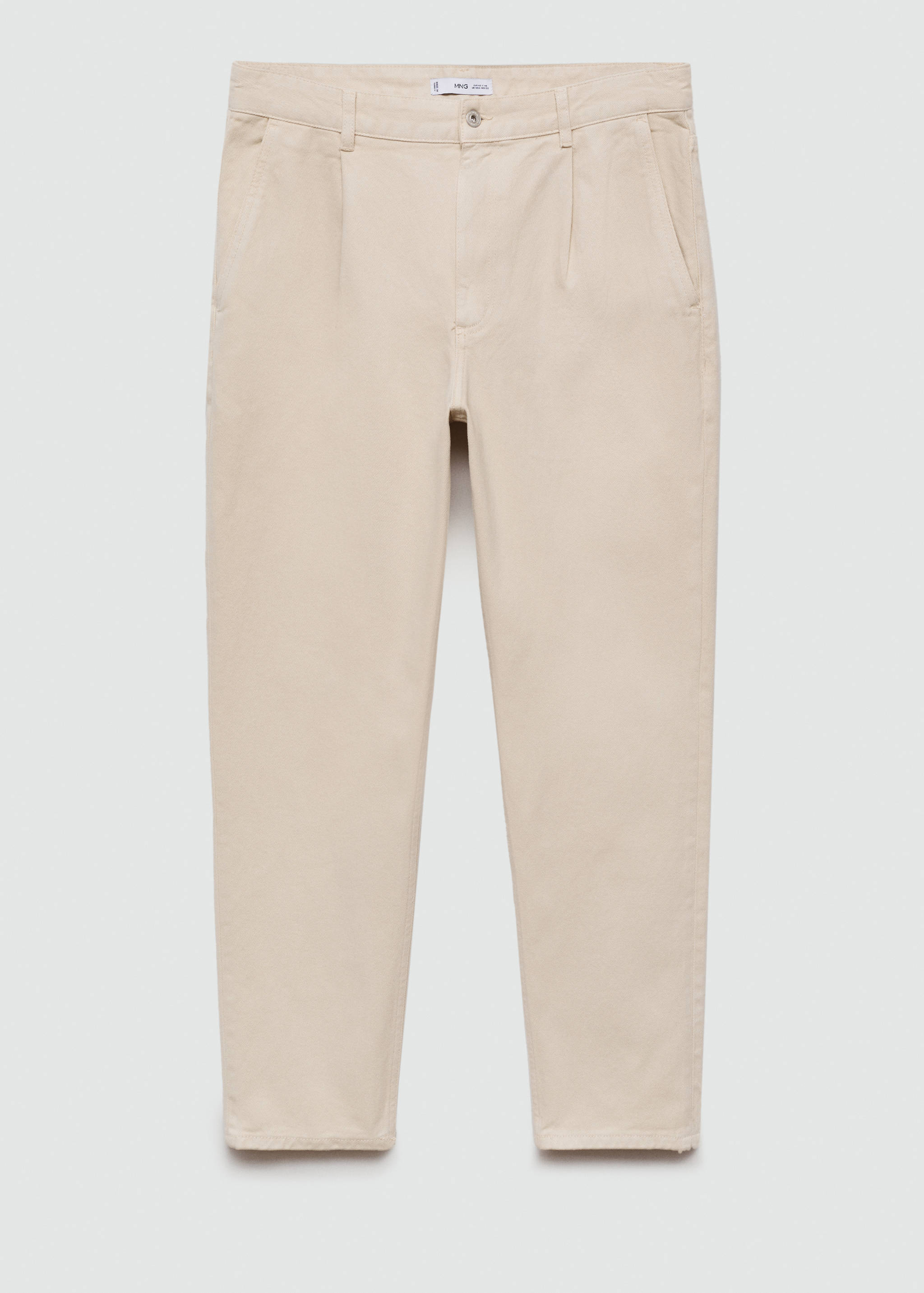 Pleated tapered fit jeans - Article without model