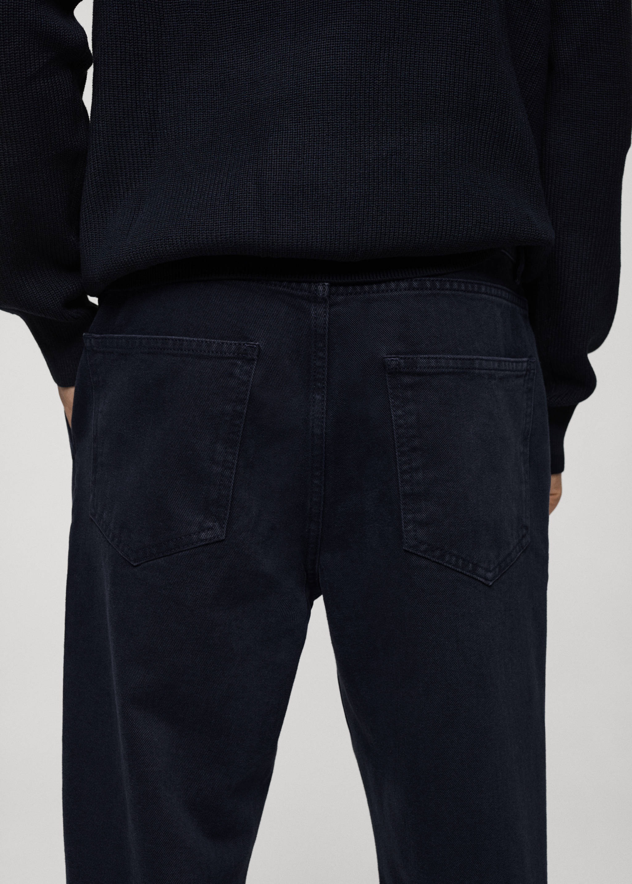 Pleated tapered fit jeans - Details of the article 6