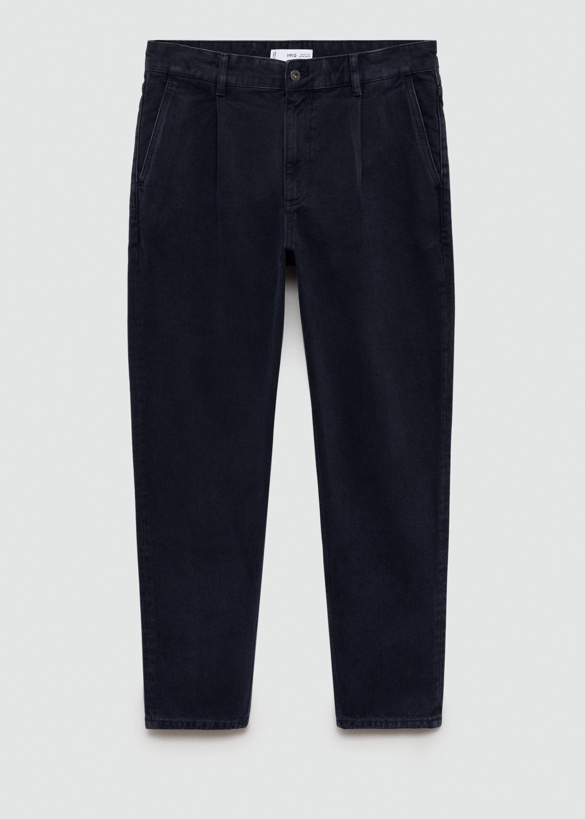 Pleated tapered fit jeans - Article without model