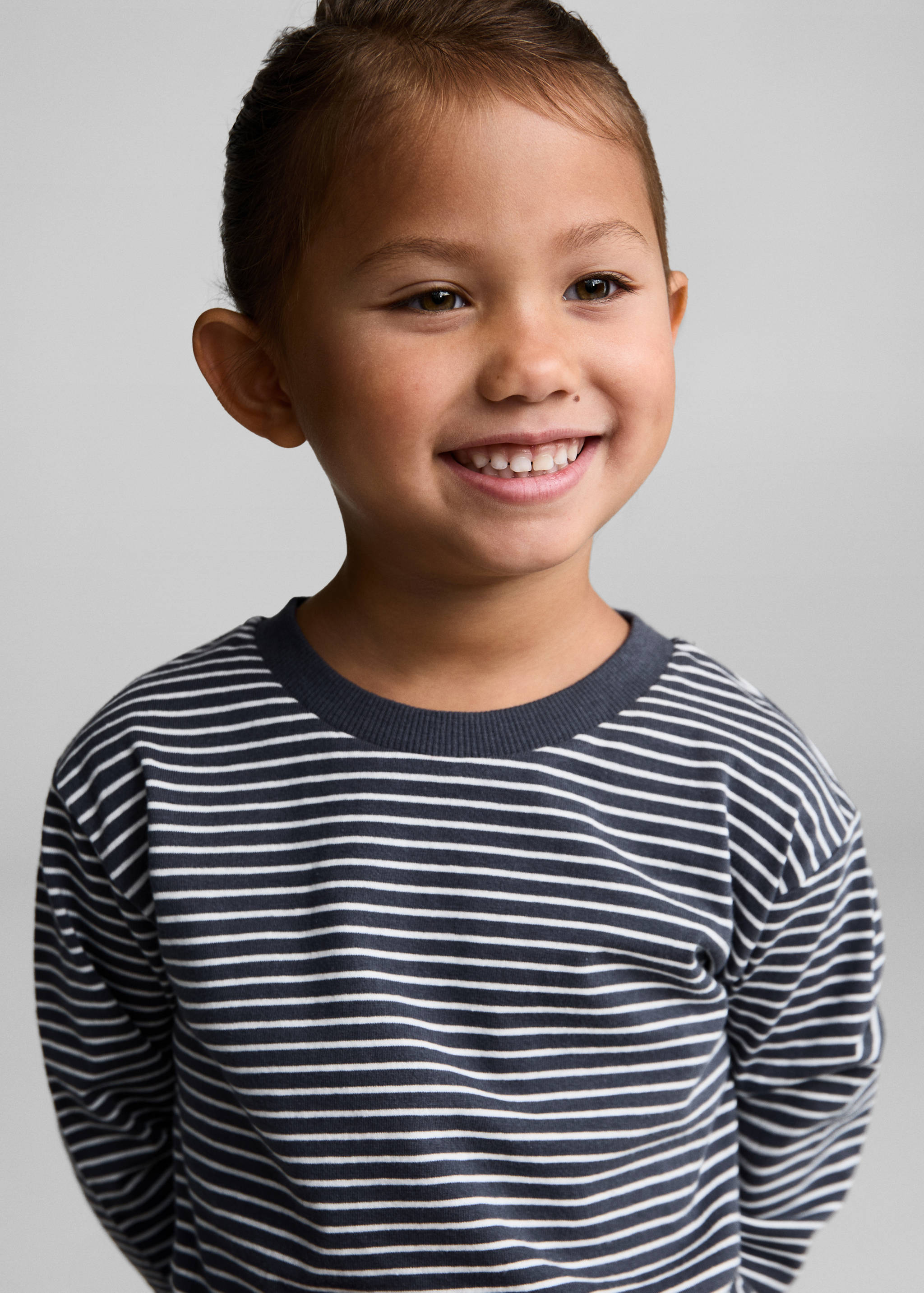 Striped cotton T-shirt - Details of the article 1