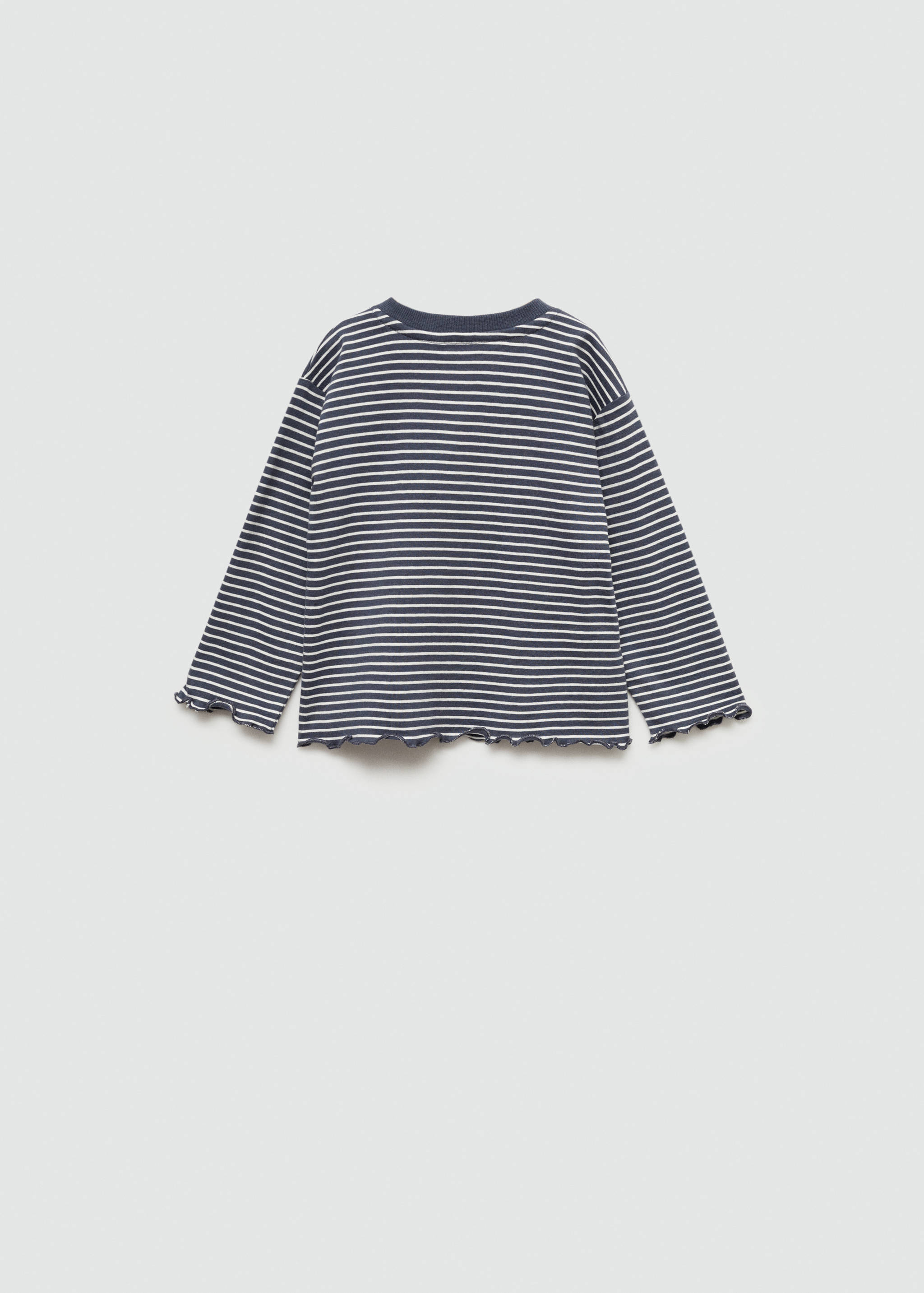 Striped cotton T-shirt - Reverse of the article