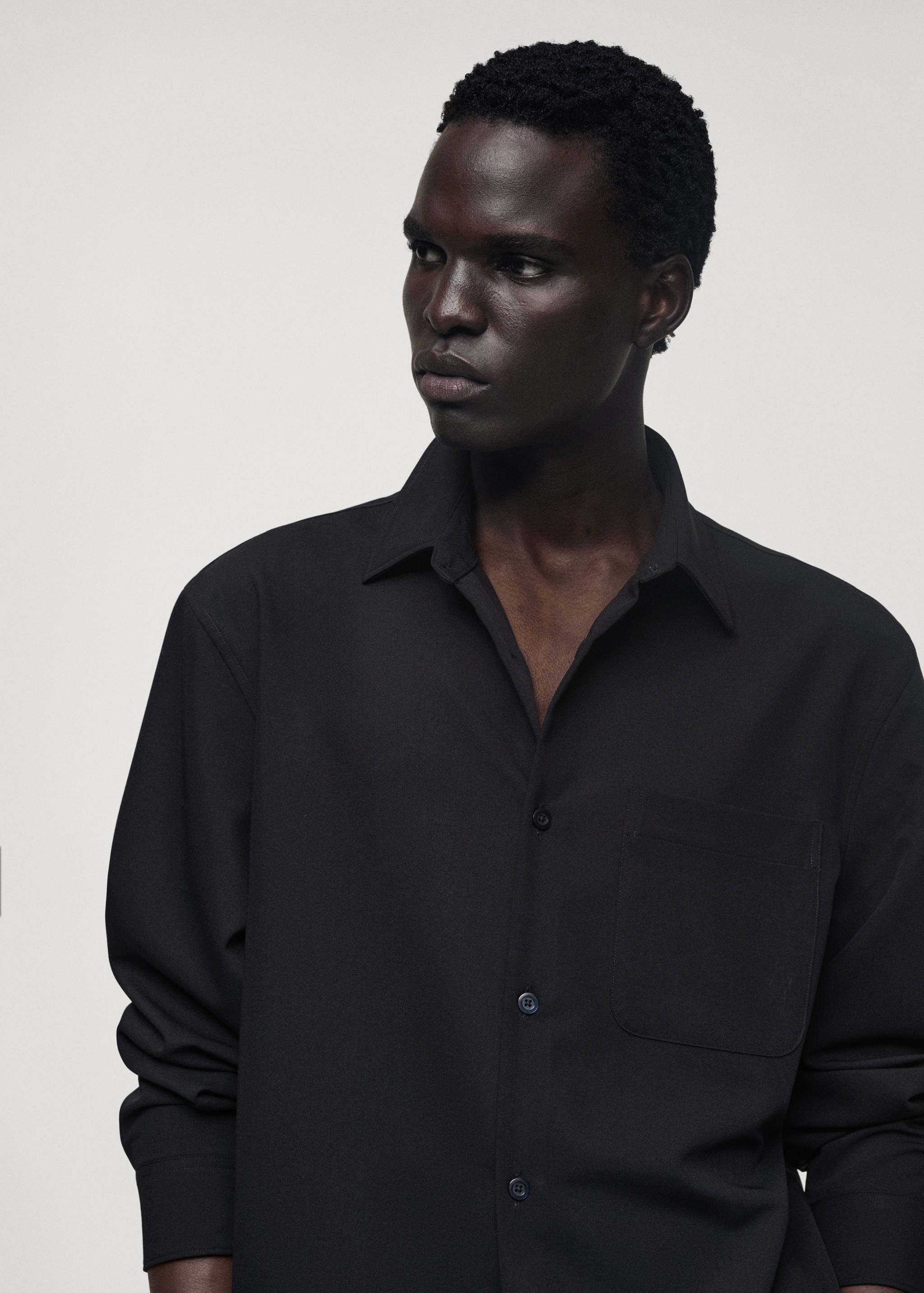 常规版型口袋衬衫 - null