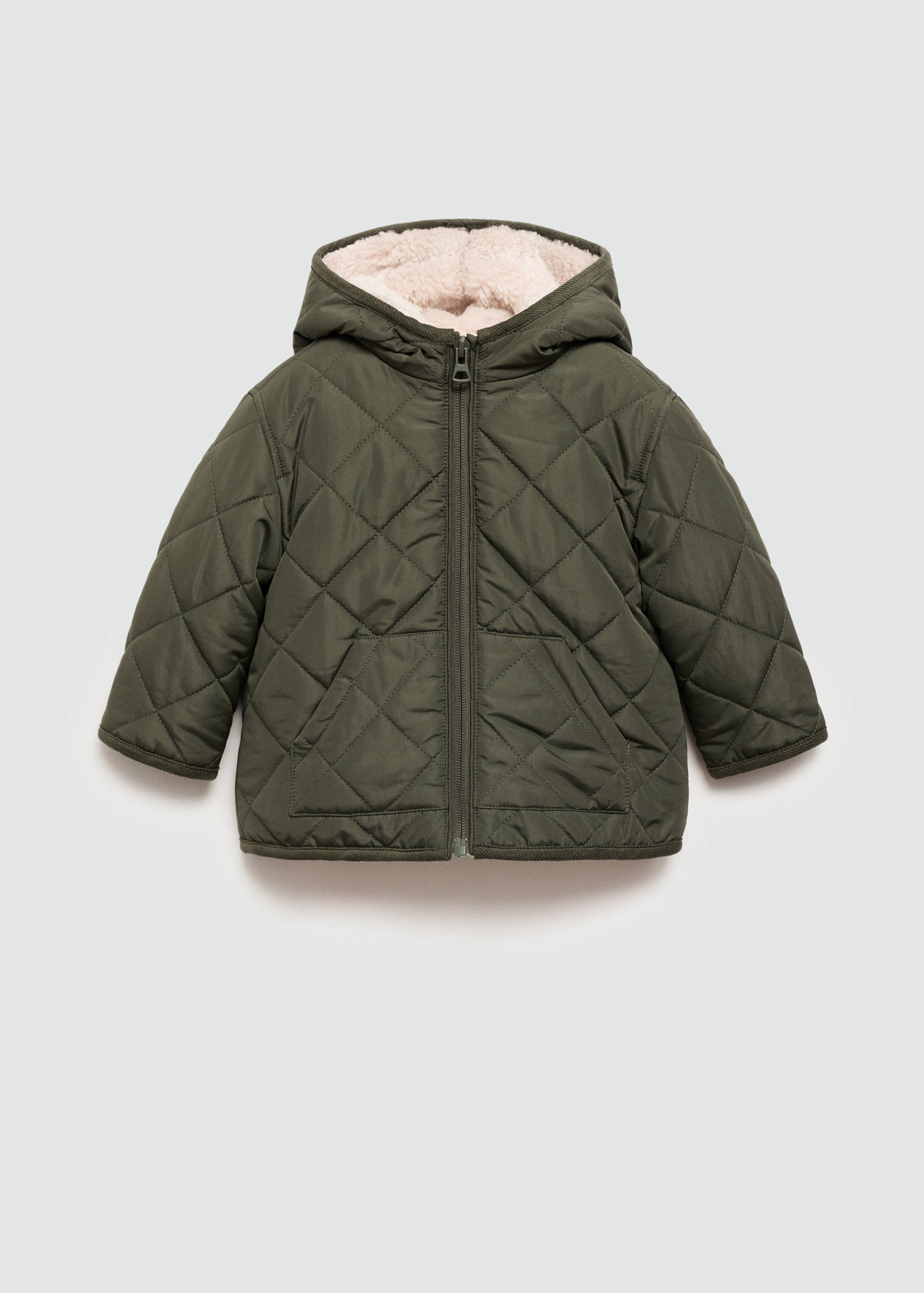 Padded anorak with shearling lining - Article without model