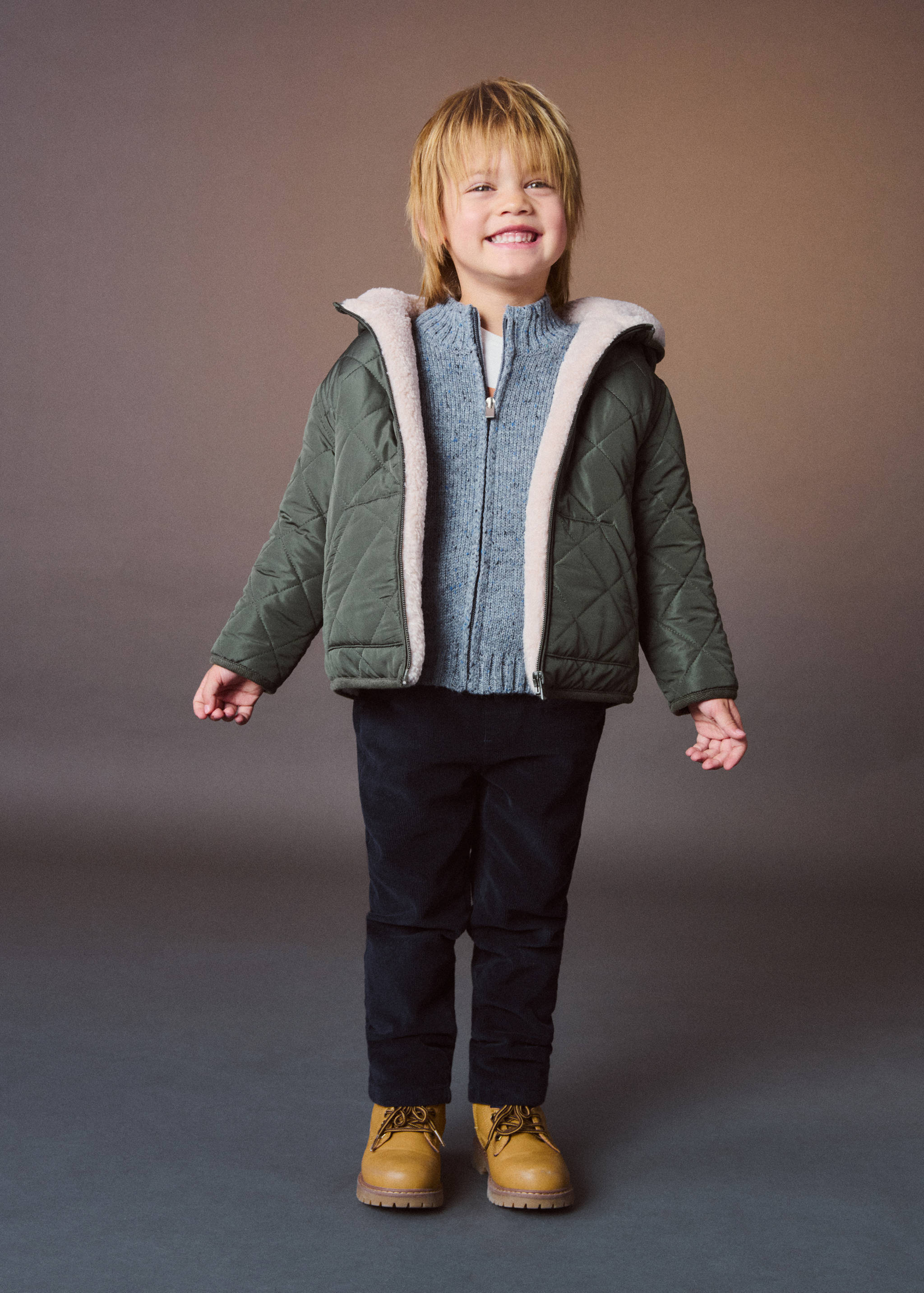 Padded anorak with shearling lining - Details of the article 5