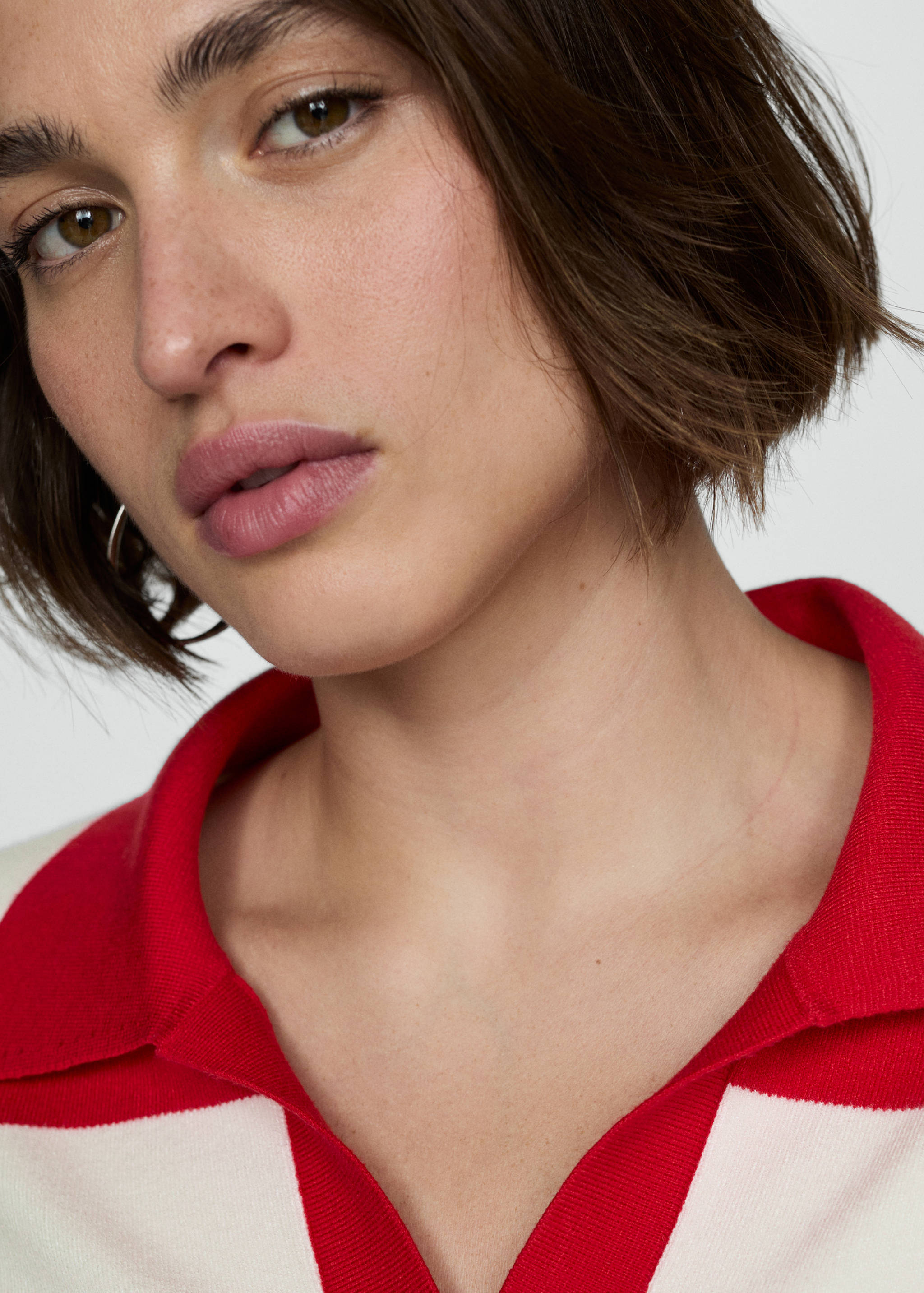 ‏كنزة مخططة برقبة بولو - تفاصيل المنتج 4