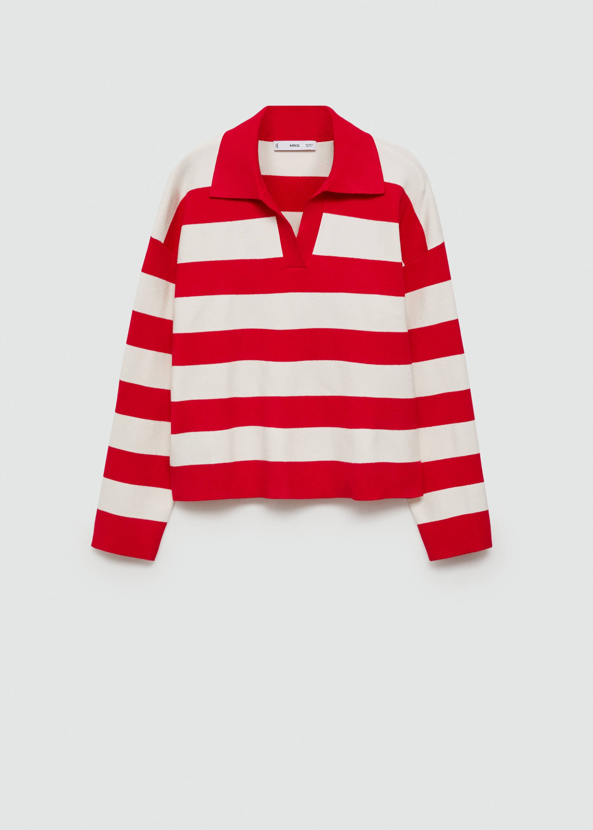 Striped polo-neck sweater - Article without model