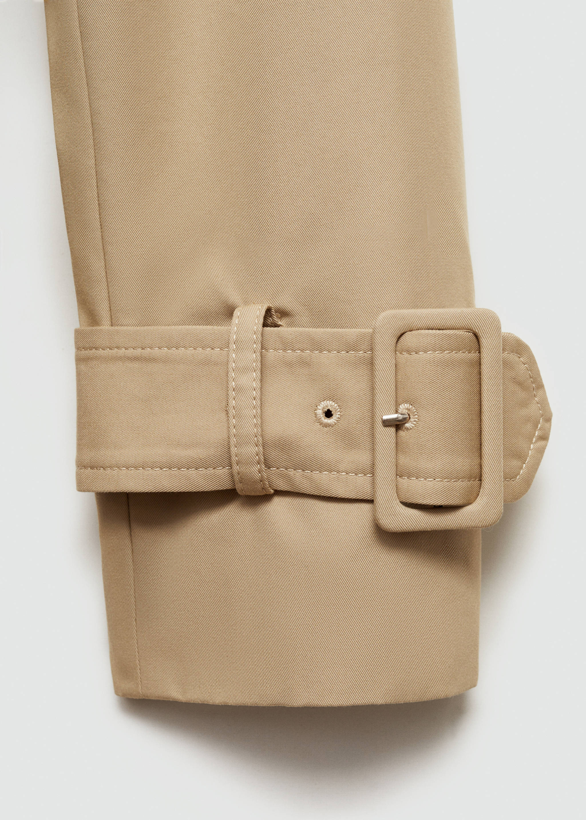 Double-breasted cotton trench coat - Details of the article 0