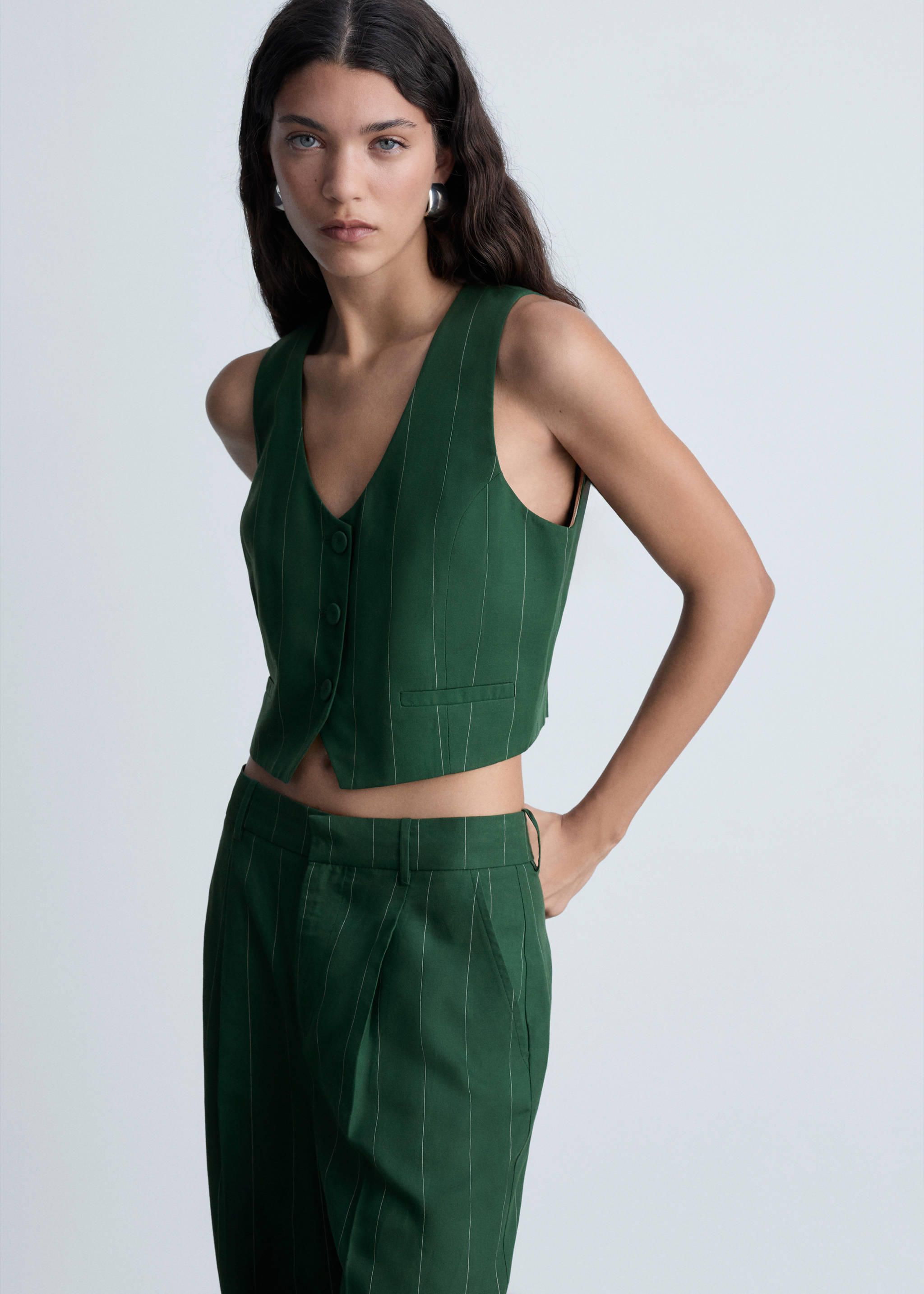 Pinstriped suit vest - Medium plane