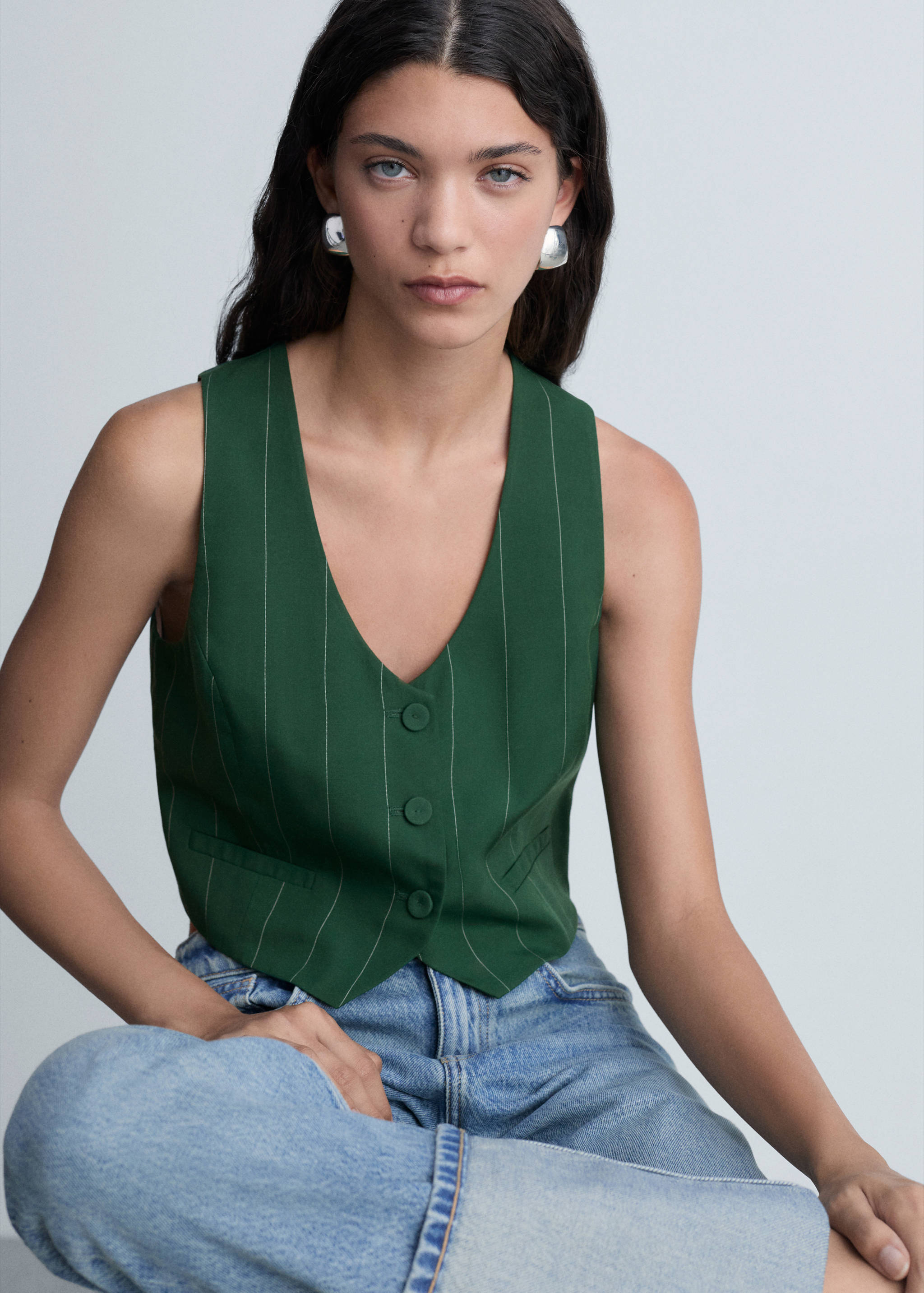 Pinstriped suit vest - Details of the article 2