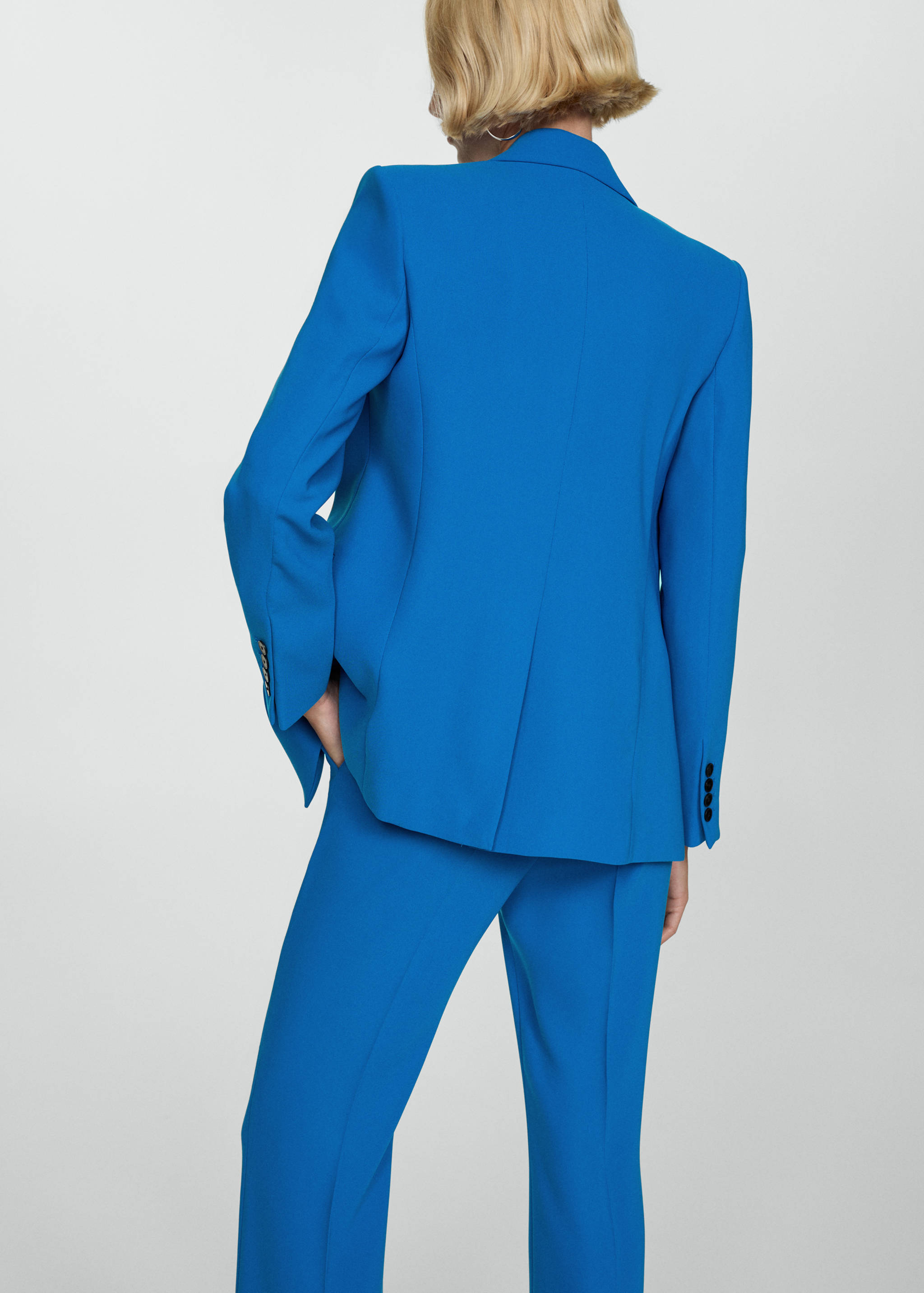 Straight-fit suit blazer - Reverse of the article