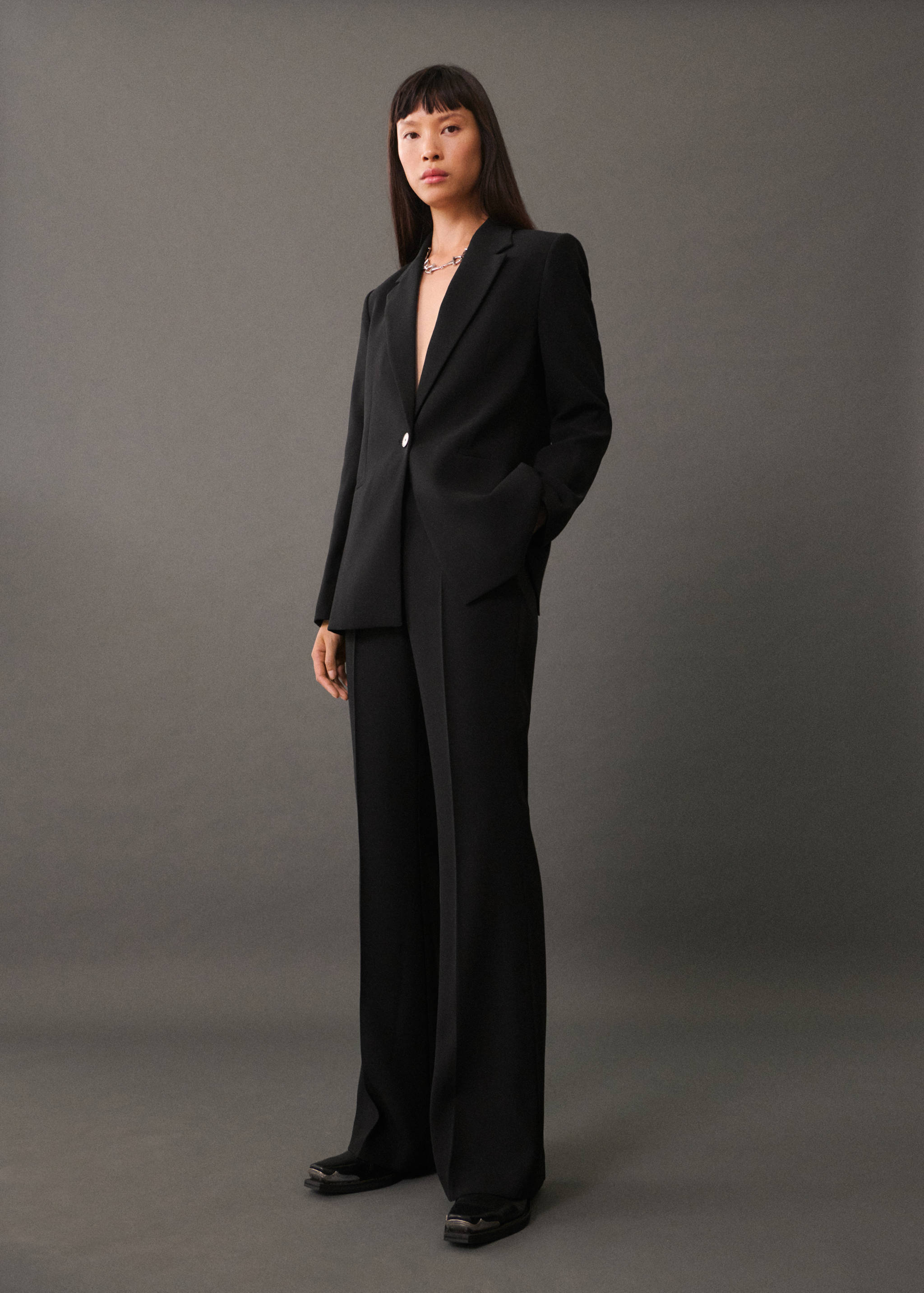 Straight-fit suit blazer - General plane