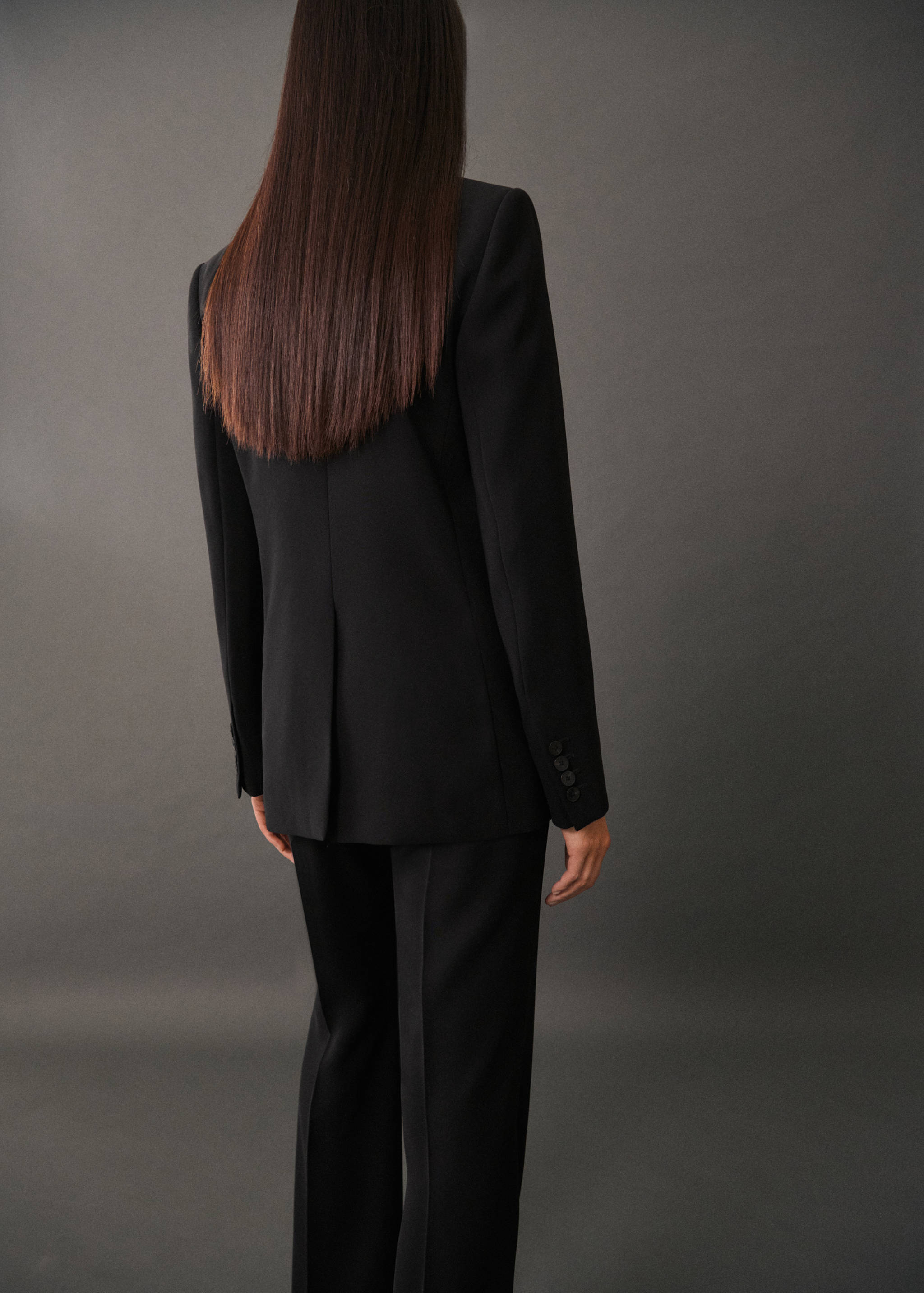 Straight-fit suit blazer - Reverse of the article