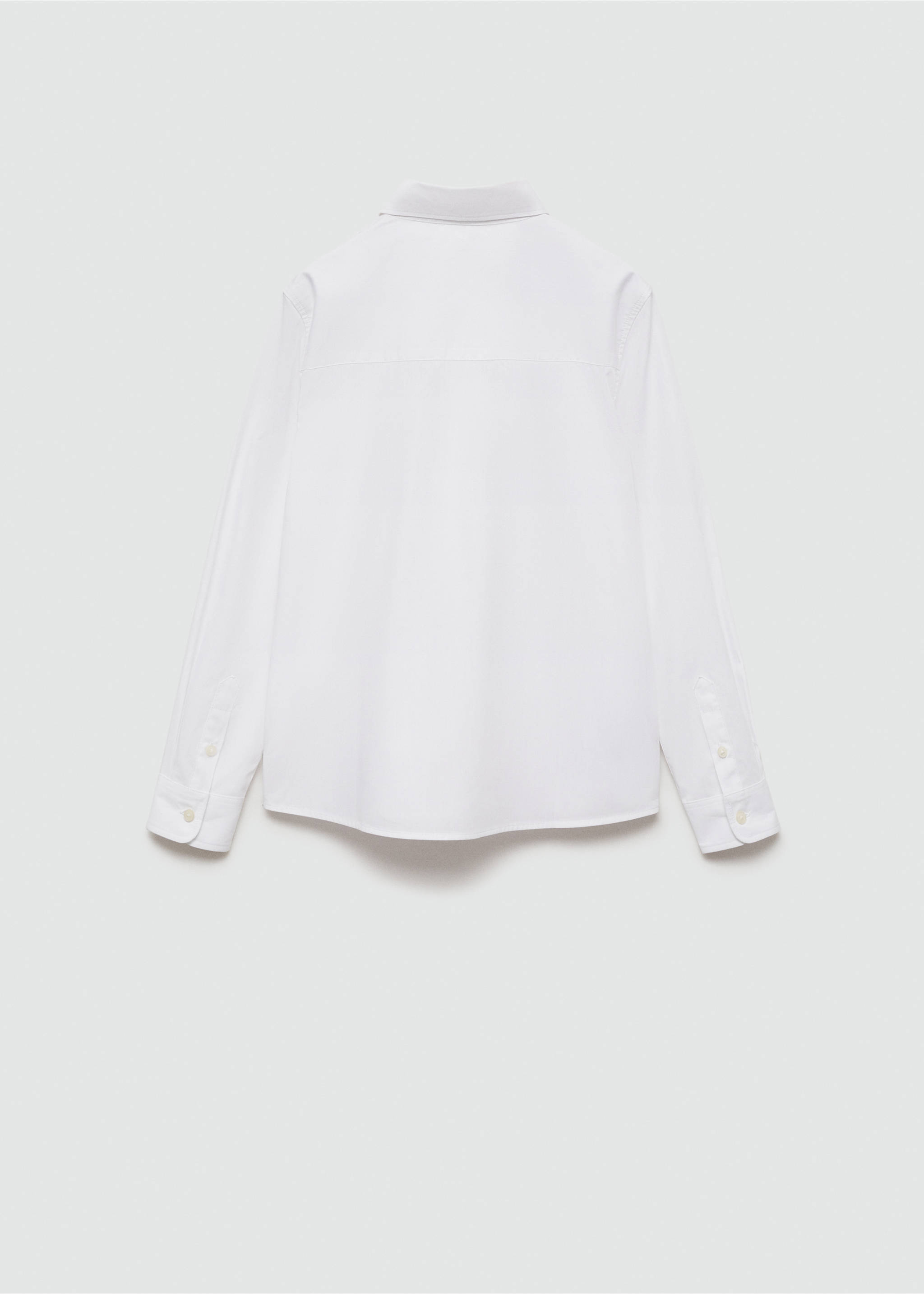 Рубашка regular fit из хлопка - Обратная сторона изделия, Белый. Ref: 77014777-00.