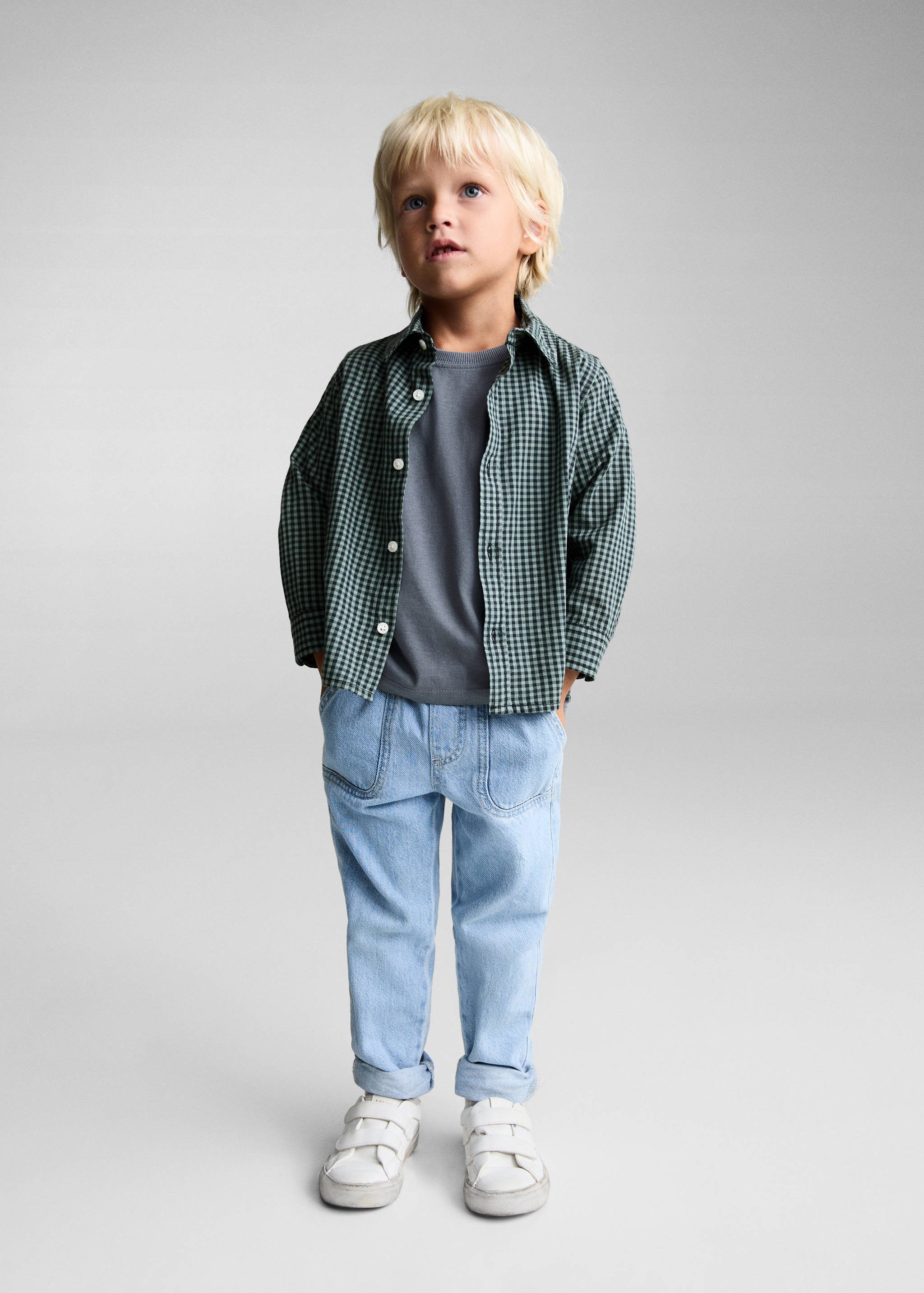 Gingham check shirt - General plane