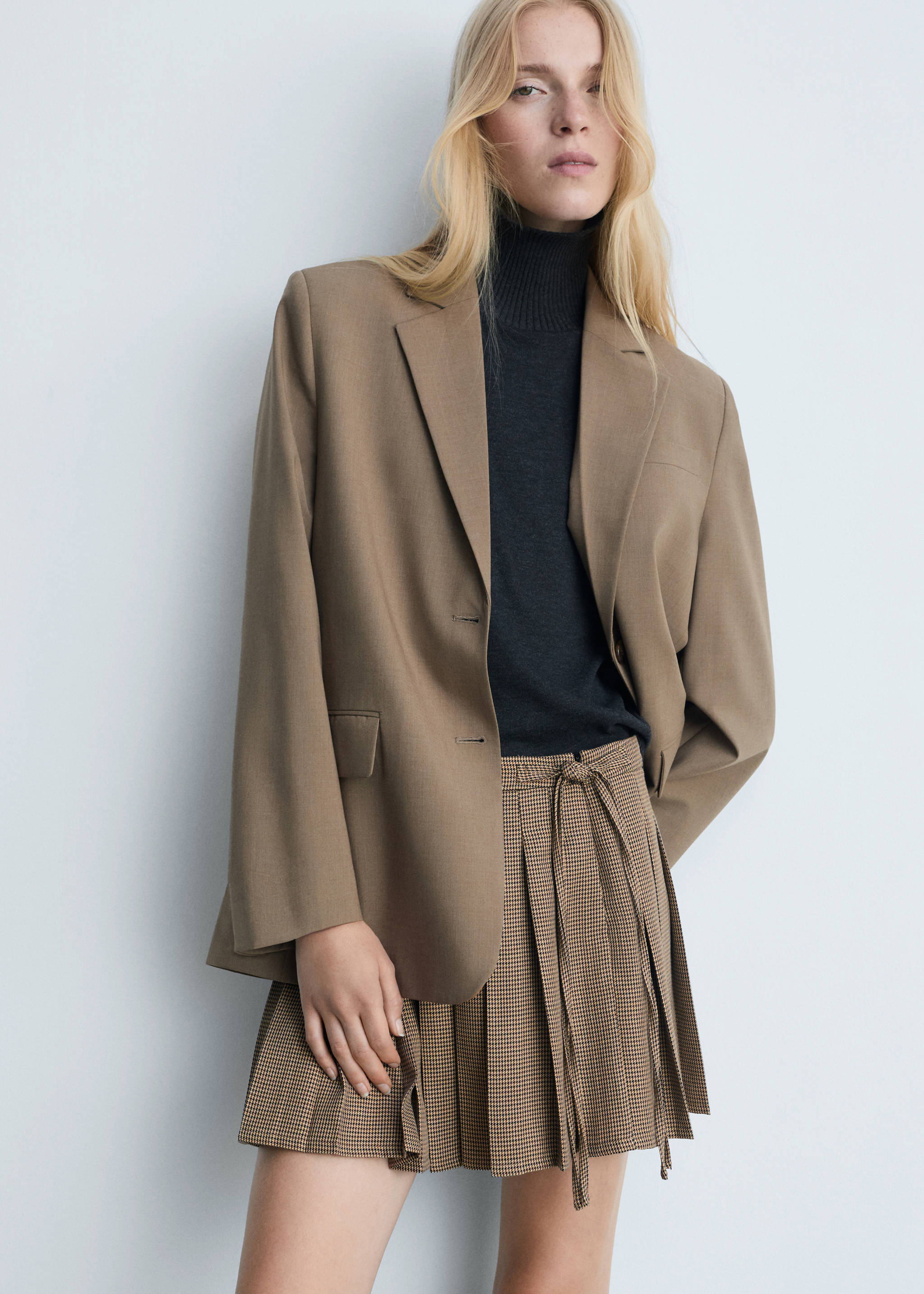 Houndstooth mini-skirt - Medium plane