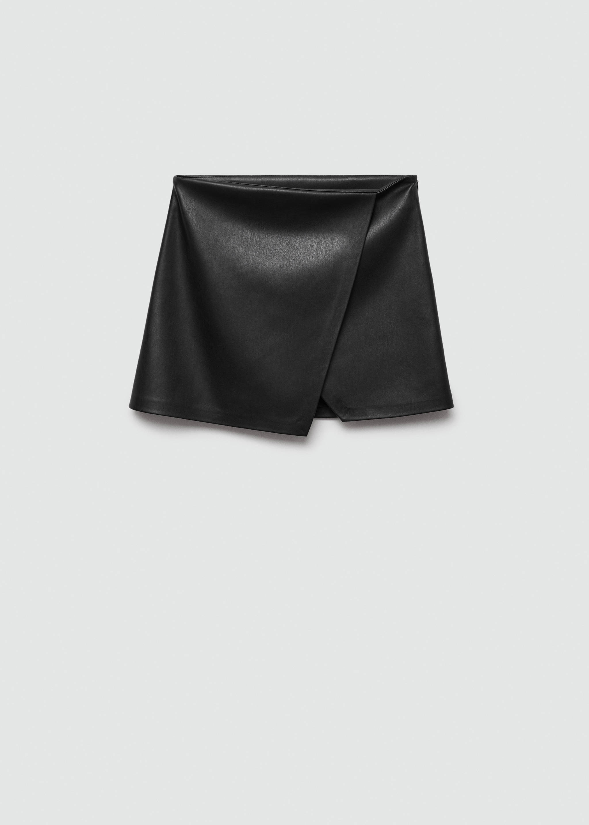 Faux-leather mini-skirt - Article without model