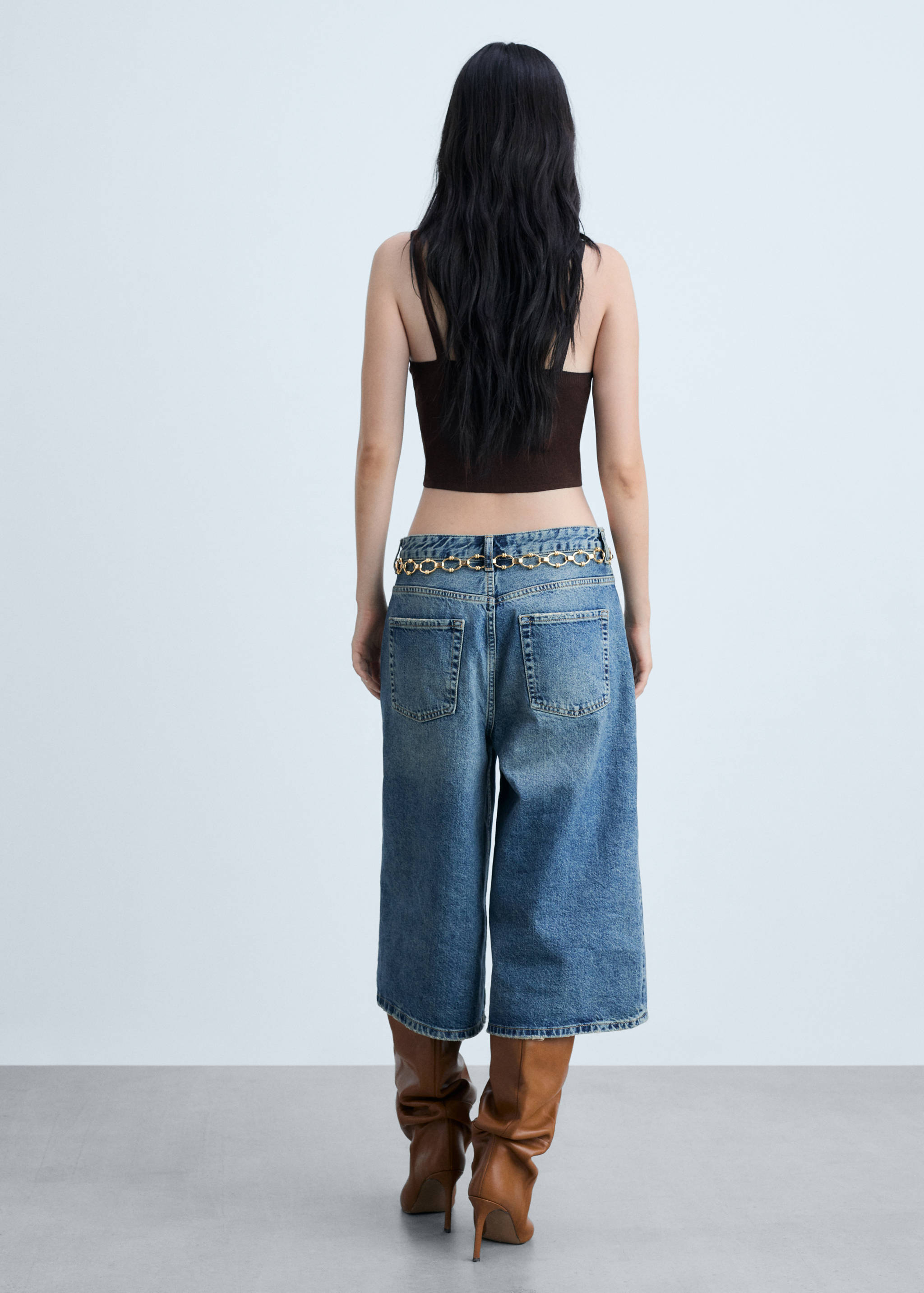 Knitted cropped top - Reverse of the article