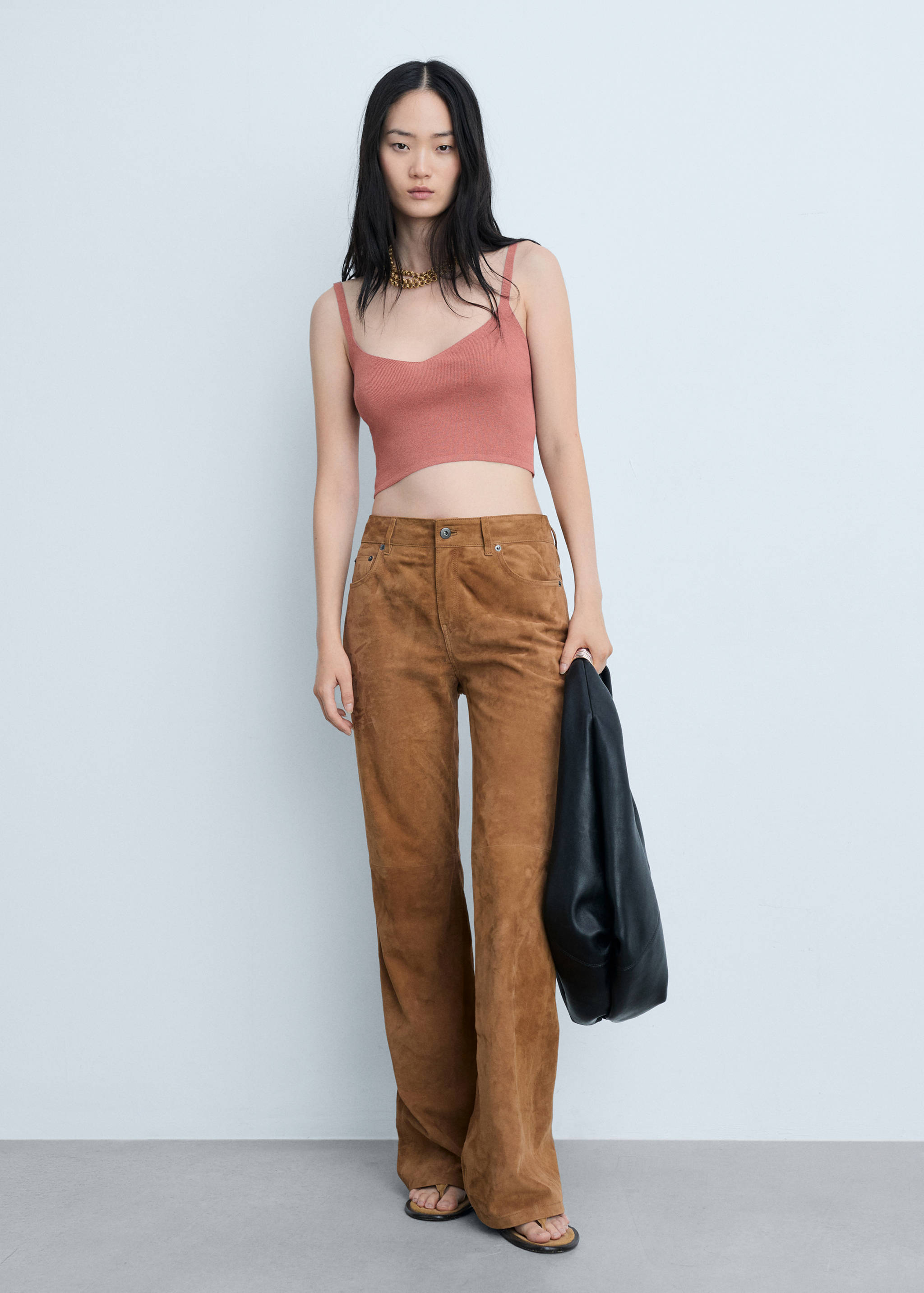 Knitted cropped top - General plane