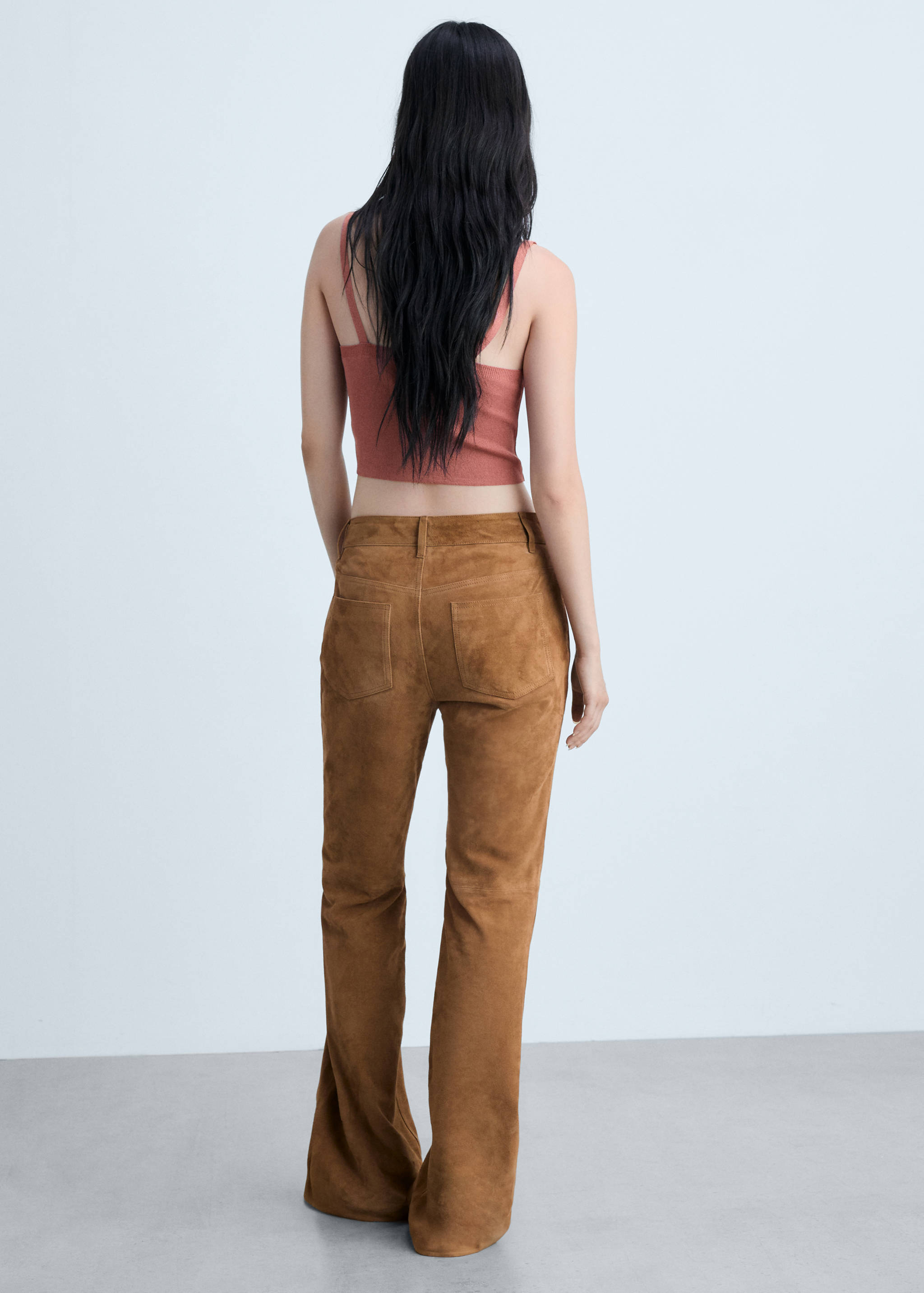 Knitted cropped top - Reverse of the article