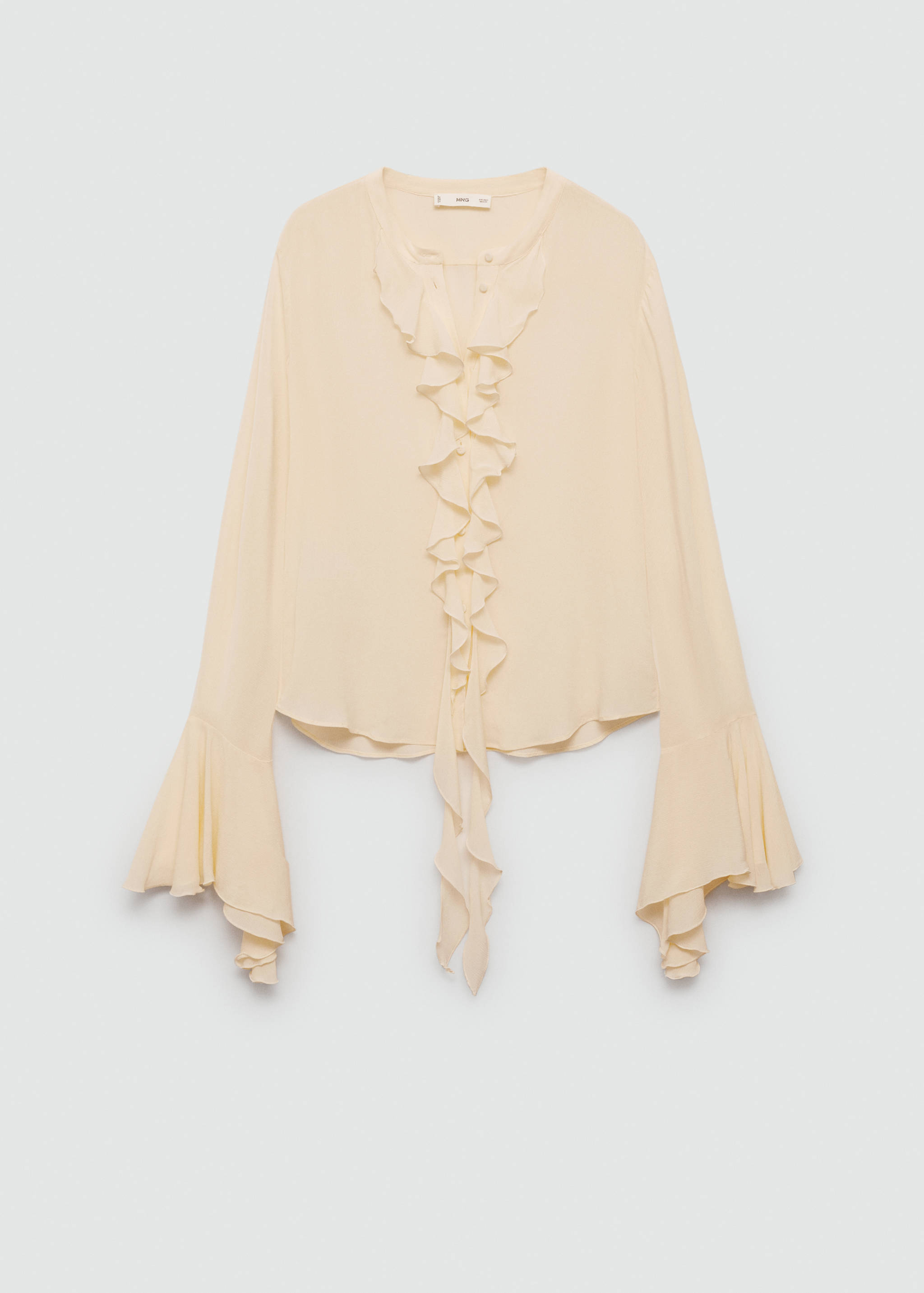 Long sleeve ruffled shirt - Article without model