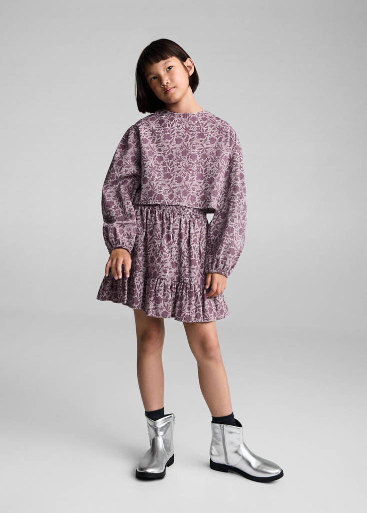 MANGO KIDS - Blouse en imprimé floral grenat - 12 - Fille