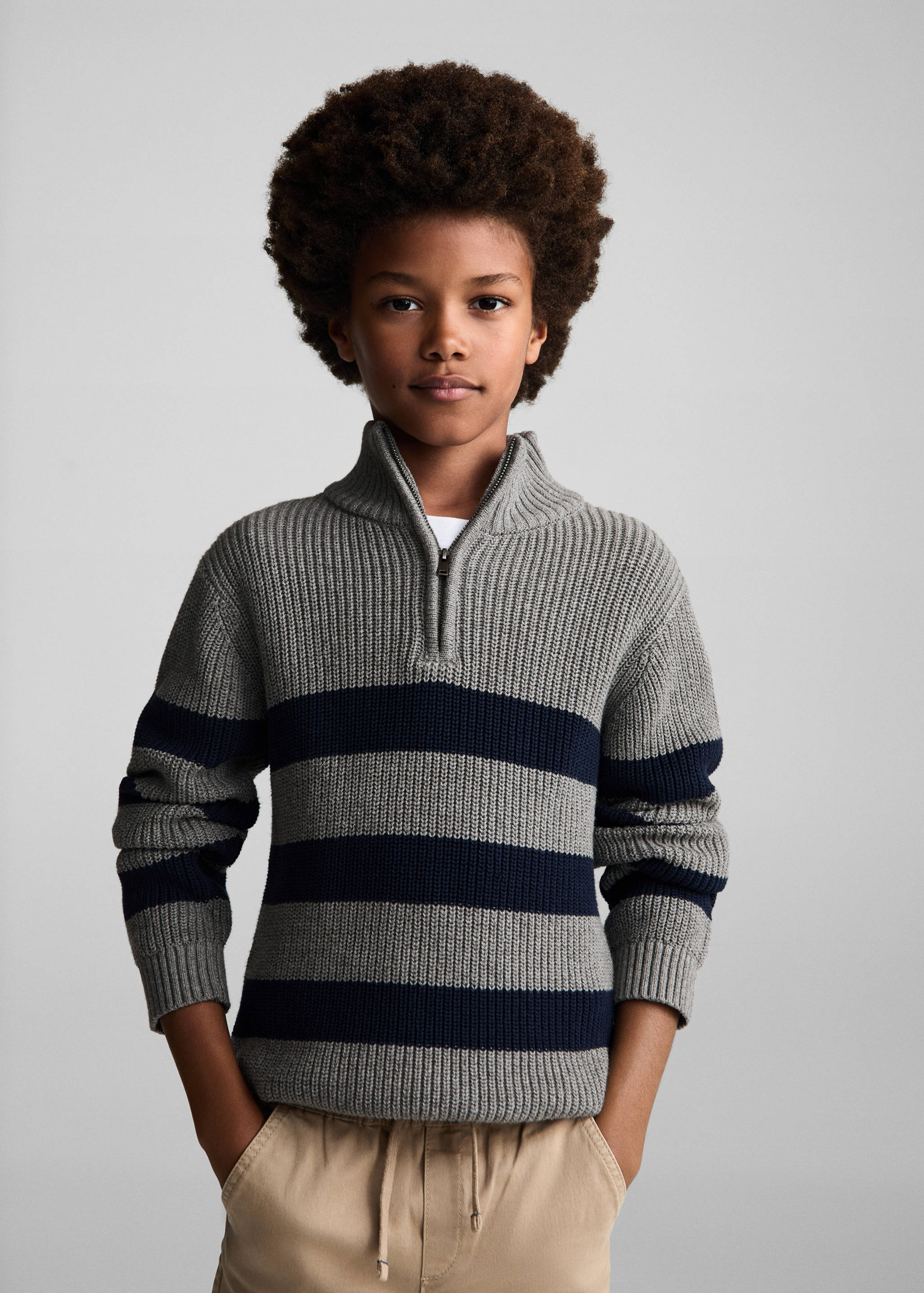 Zip neck jumper - Medium plane